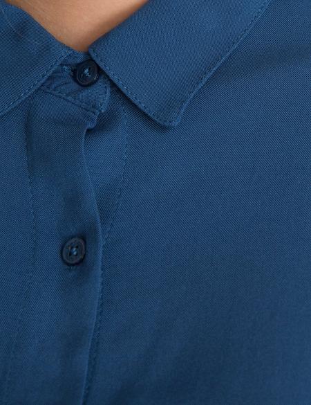 İndigo Comfort Dokuma Gömlek - 50197267059