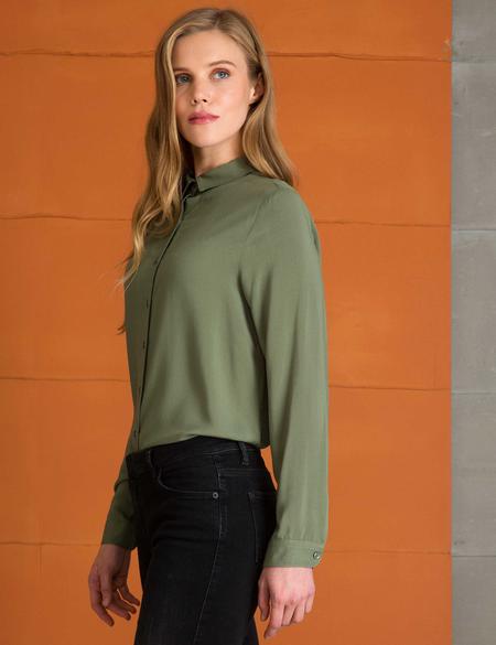 Haki Comfort Dokuma Gömlek - 50197267070