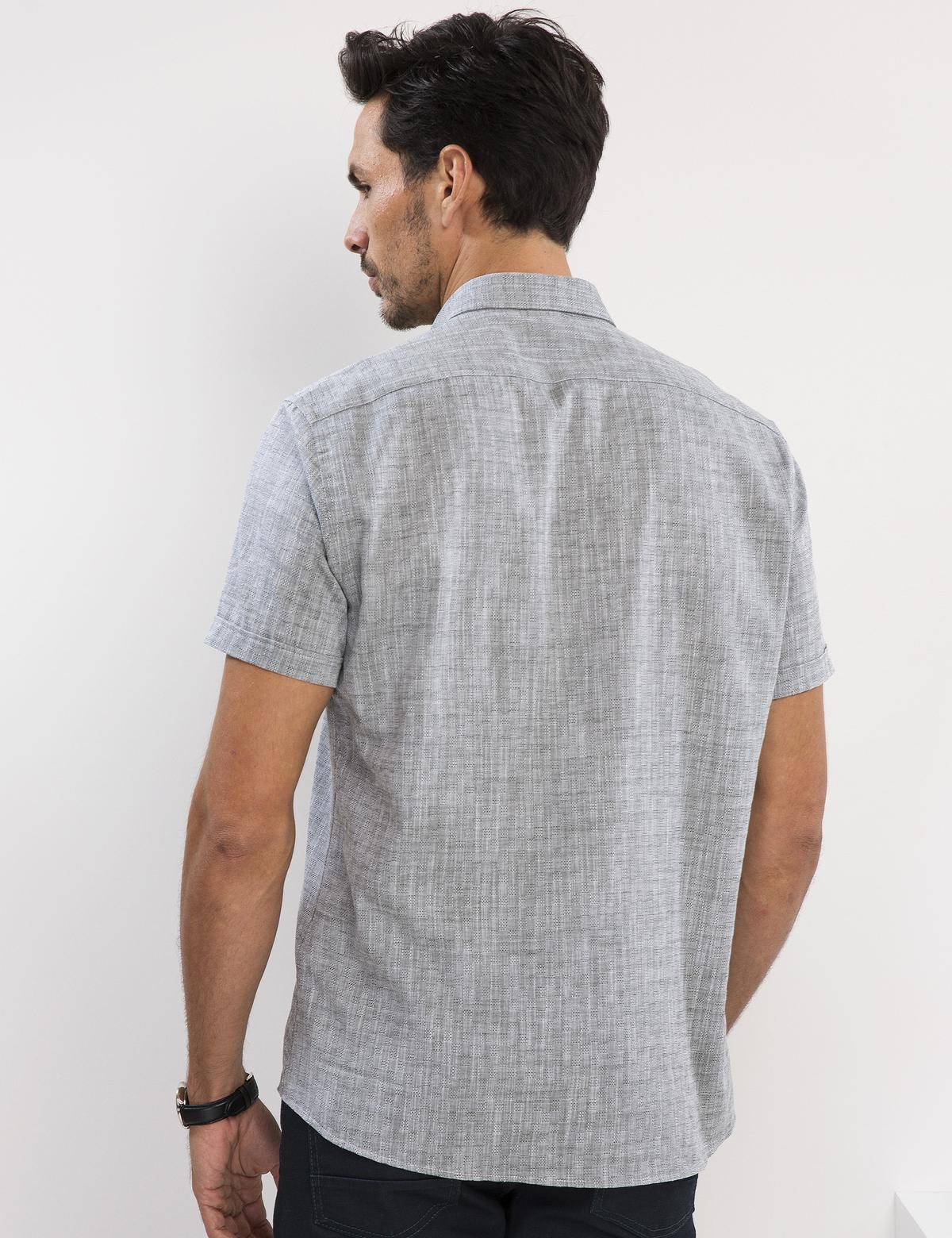 Koyu Yeşil Regular Fit Kısakol Gömlek - 50187513016