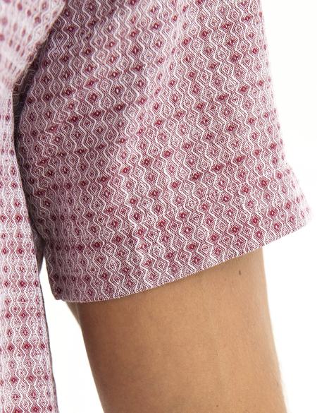 Kırmızı Slim Fit Kısa Kollu Gömlek - 50188499001