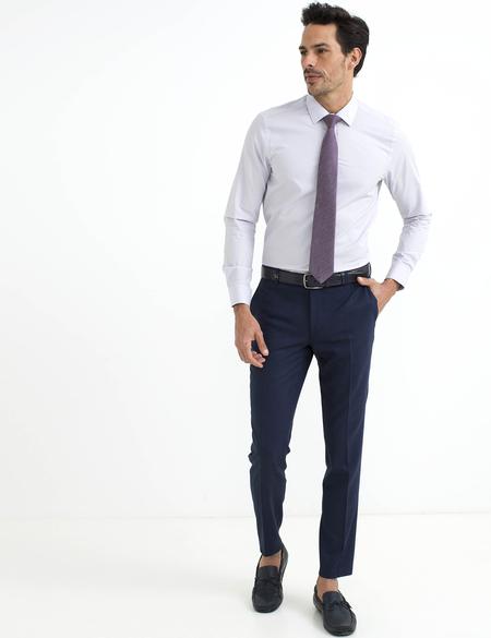 Gri Slim Fit Basic Gömlek - 50189517037