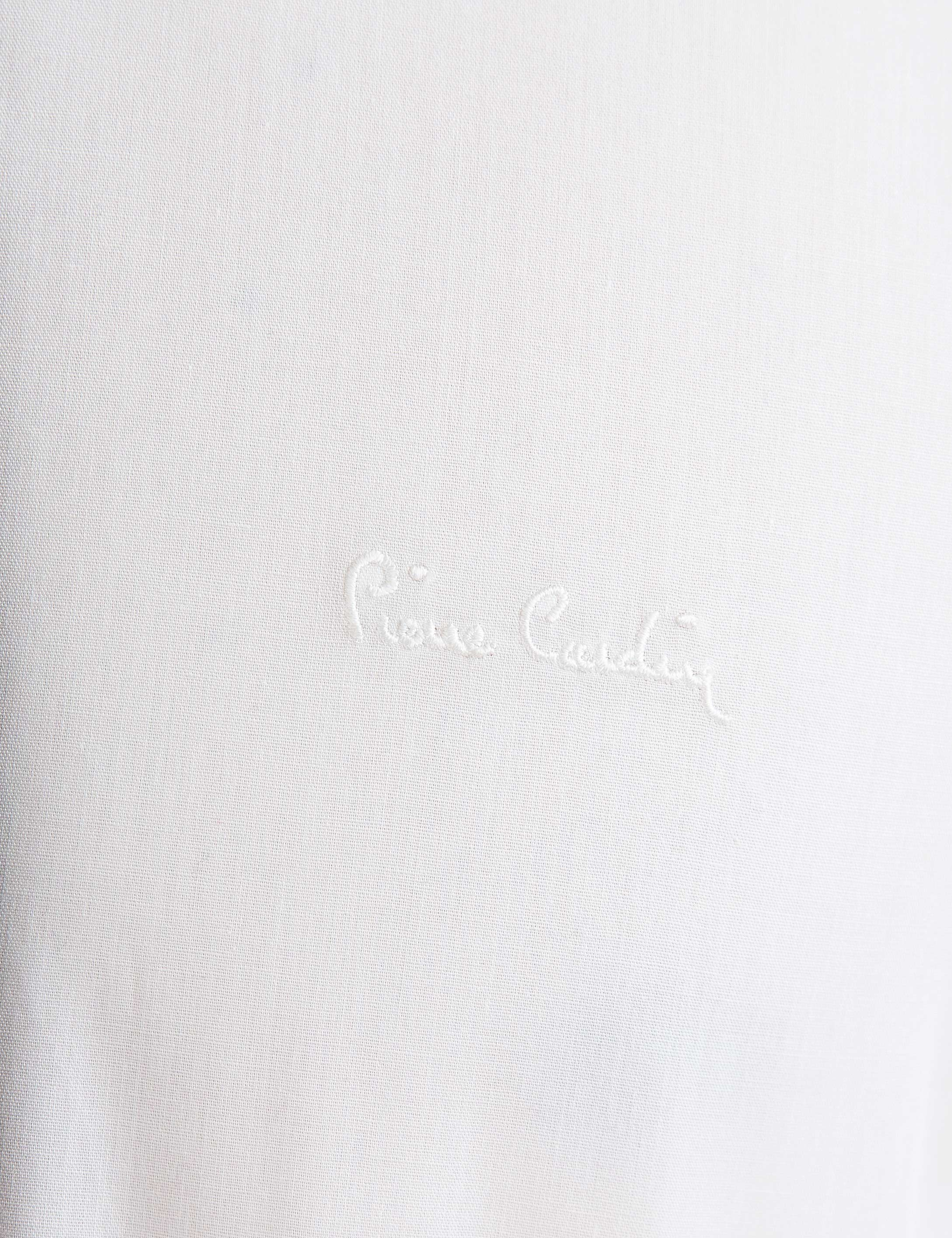 Ekru Slim Fit Basic Gömlek