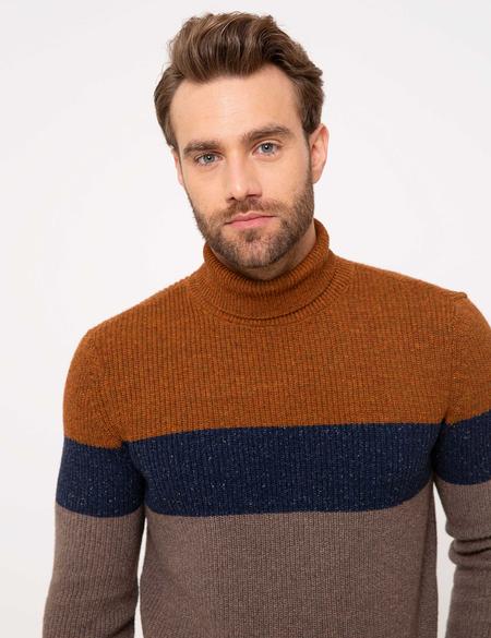 Turuncu Slim Fit Triko Kazak - 50193355044