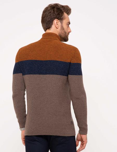 Turuncu Slim Fit Triko Kazak - 50193355044