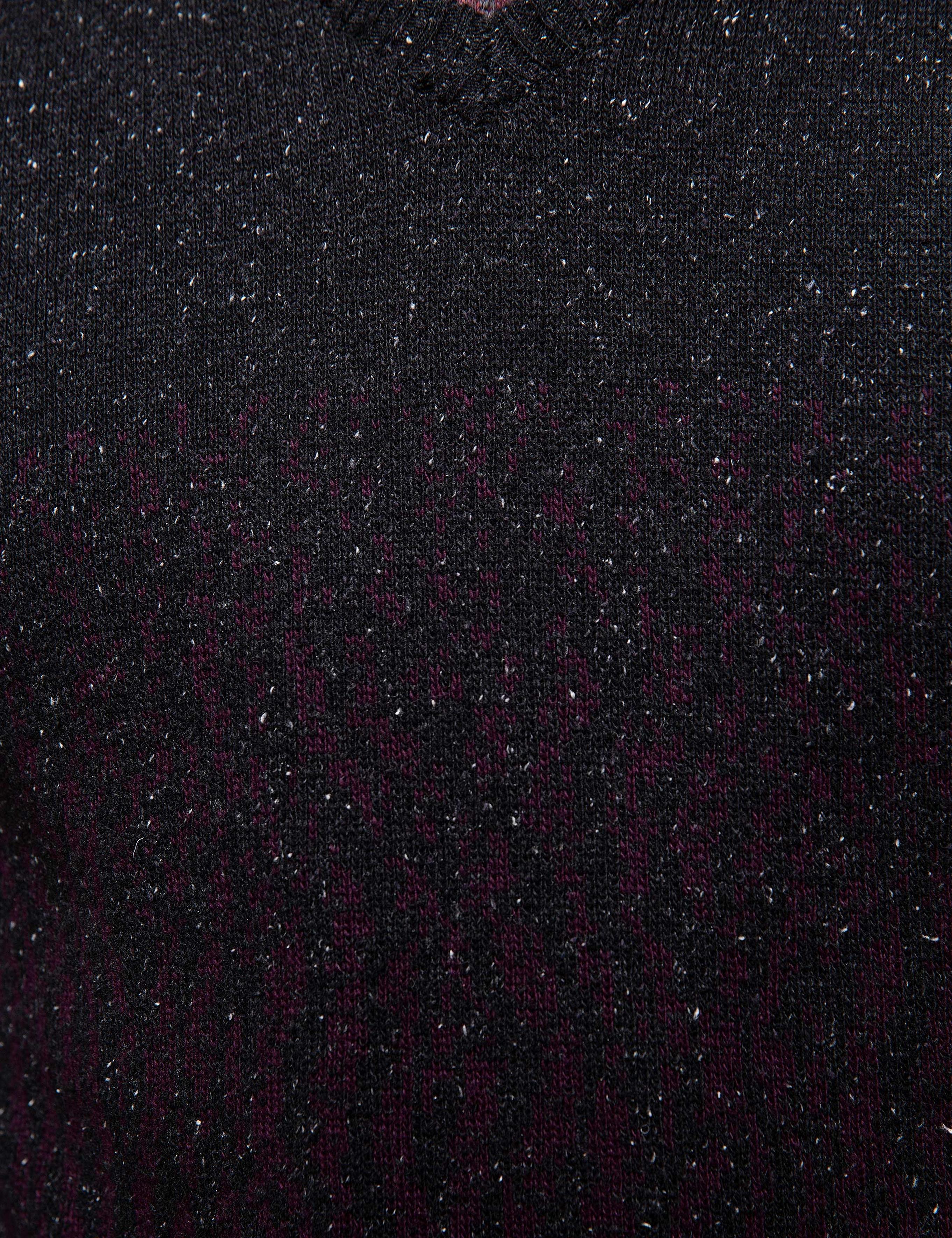 Bordo Slim Fit V Y Yaka Triko Kazak