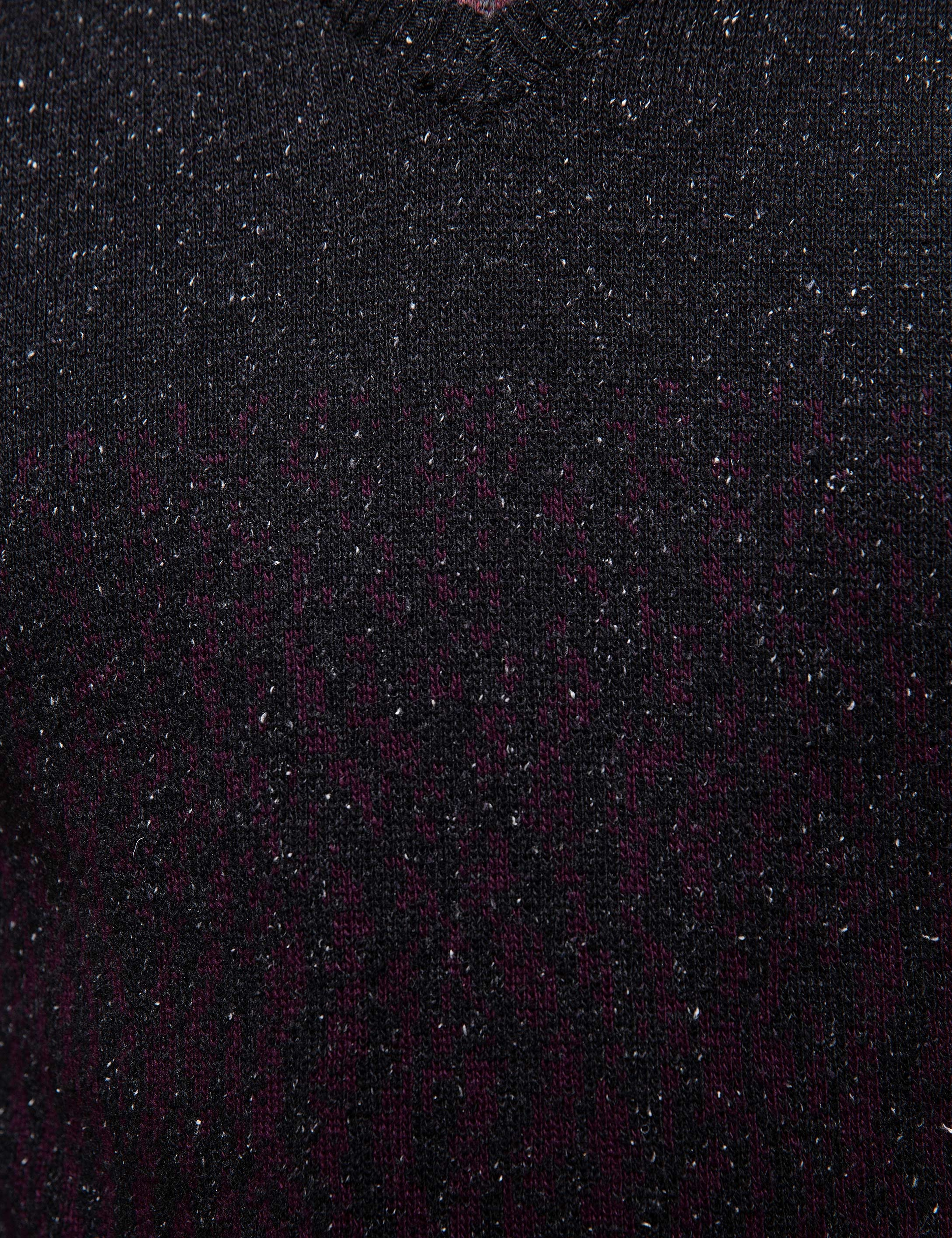 Bordo Slim Fit V Y Yaka Triko Kazak - Image 4