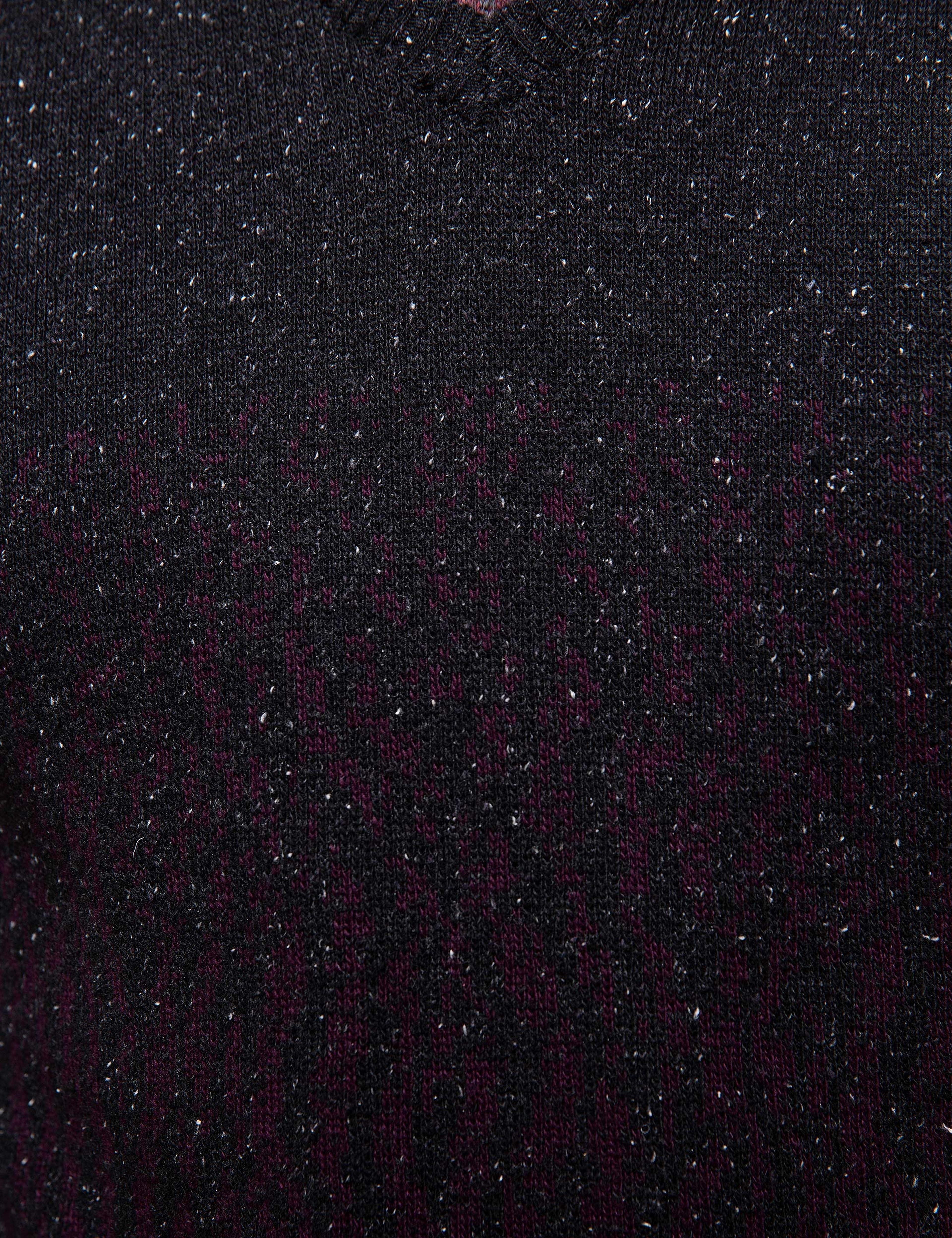 Bordo Slim Fit V Y Yaka Triko Kazak