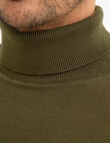 Haki Slim Fit Basic Kazak - 50194204073