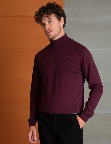Bordo Slim Fit Basic Triko Kazak - 50194204123