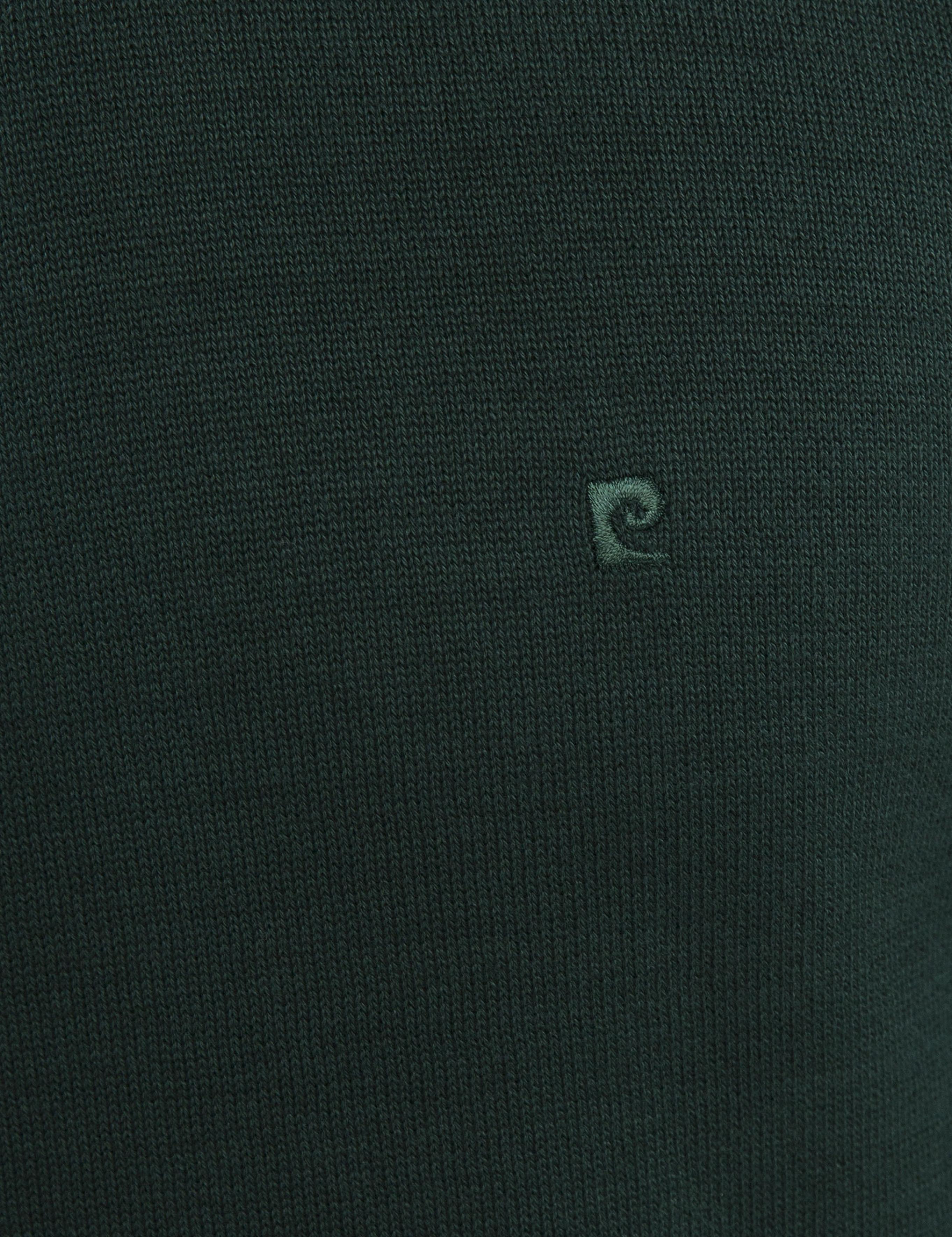 Yeşil Slim Fit Yarım Balıkçı Yaka Basic Triko Kazak