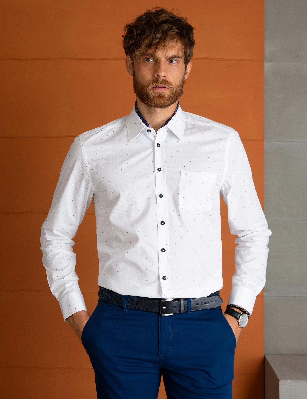 Beyaz Regular Fit Gömlek - 50194624008