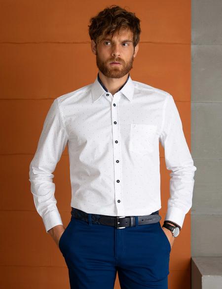 Beyaz Regular Fit Gömlek - 50194624008