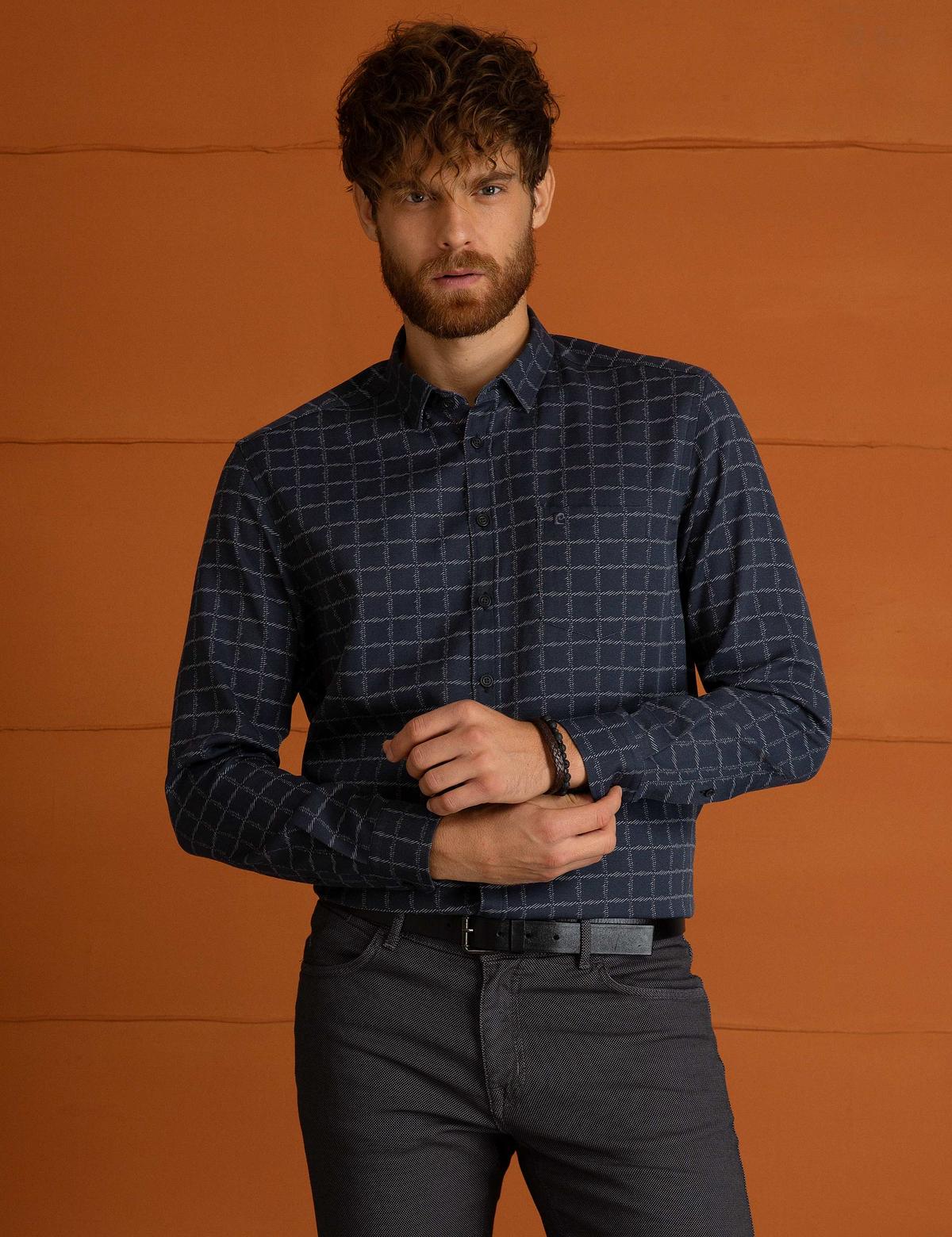 Antrasit Gri Regular Fit Gömlek - 50194899005