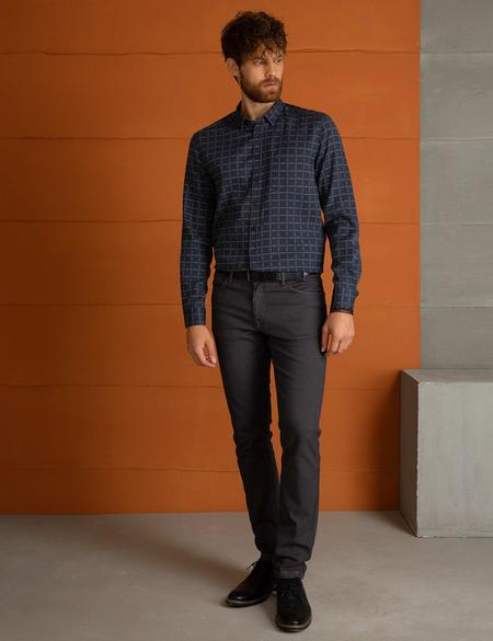 Antrasit Gri Regular Fit Gömlek - 50194899005