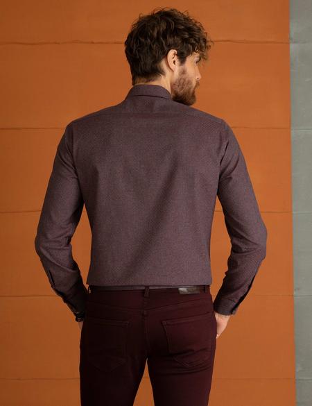 Bordo Slim Fit Gömlek - 50195366001