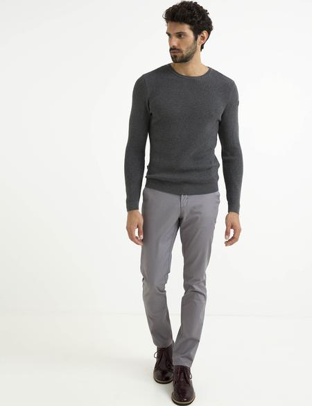 Gri Melanj Slim Fit Triko Kazak - 50195691041