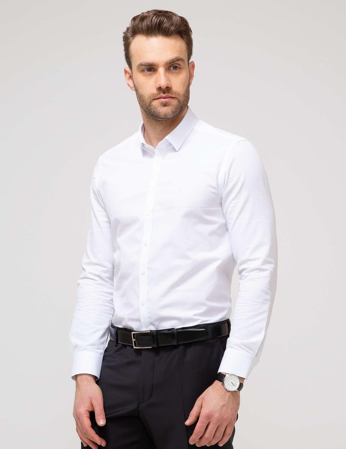 Beyaz Slim Fit Gömlek - 50201476008