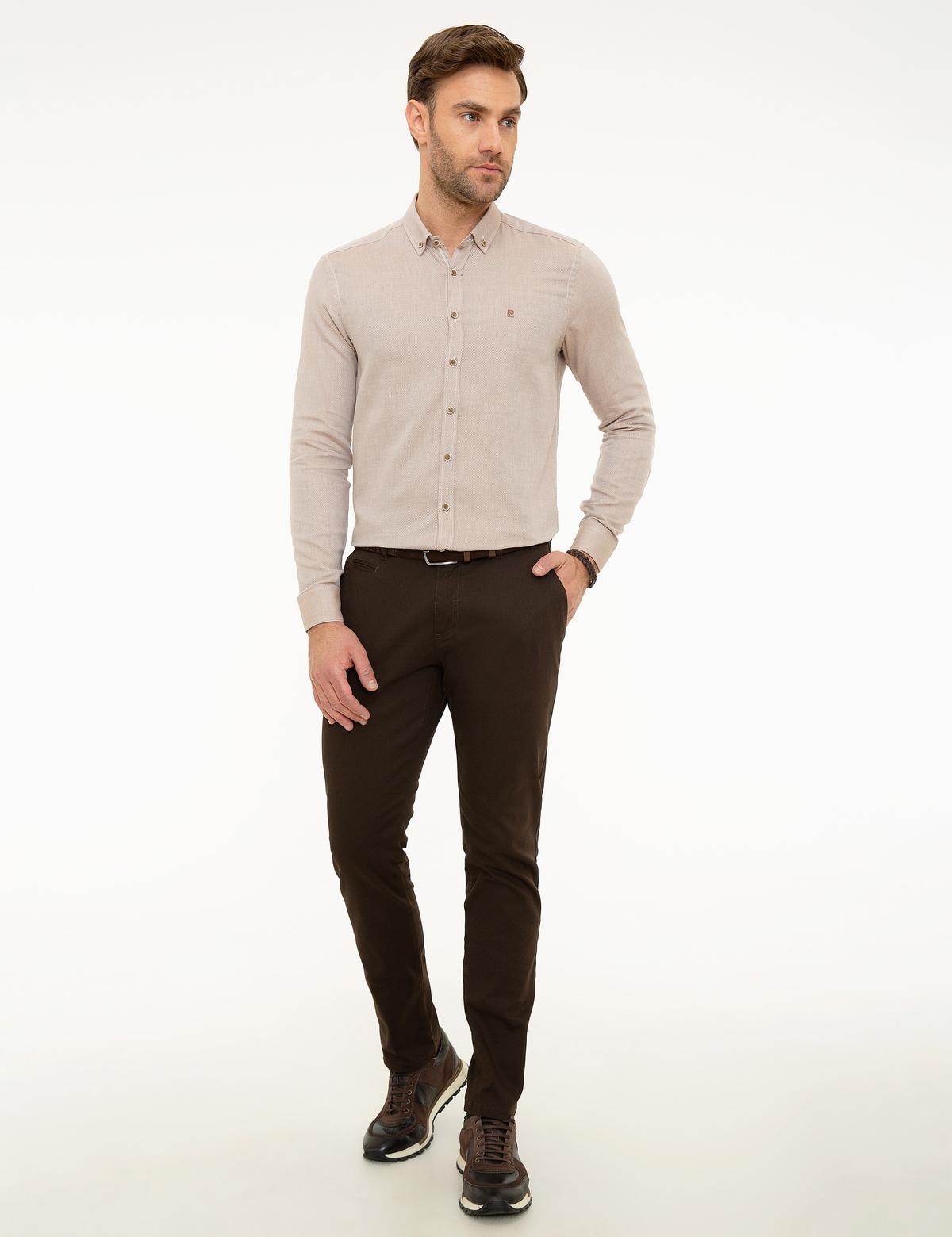 Kahverengi Slim Fit Chino Pantolon