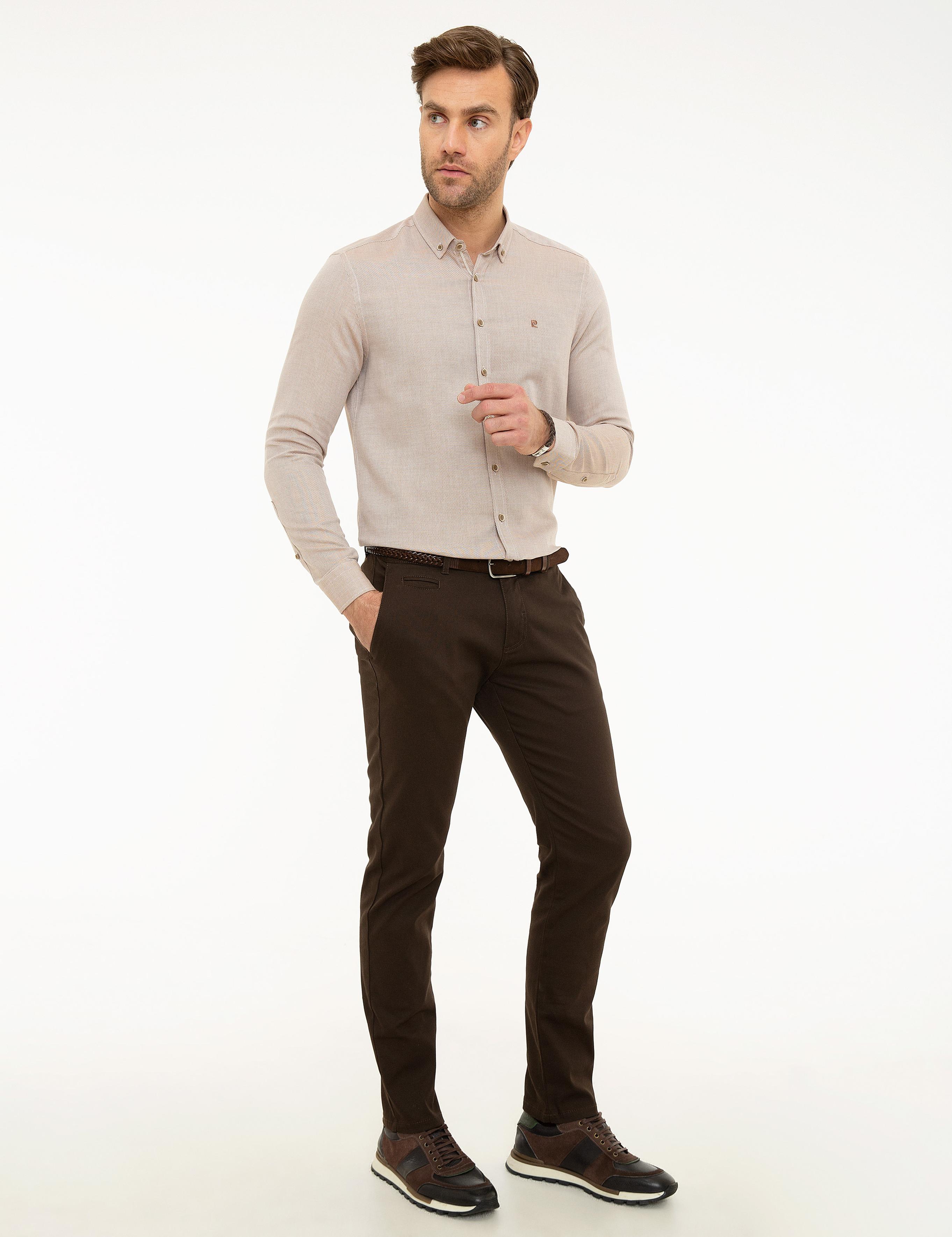 Kahverengi Slim Fit Chino Pantolon
