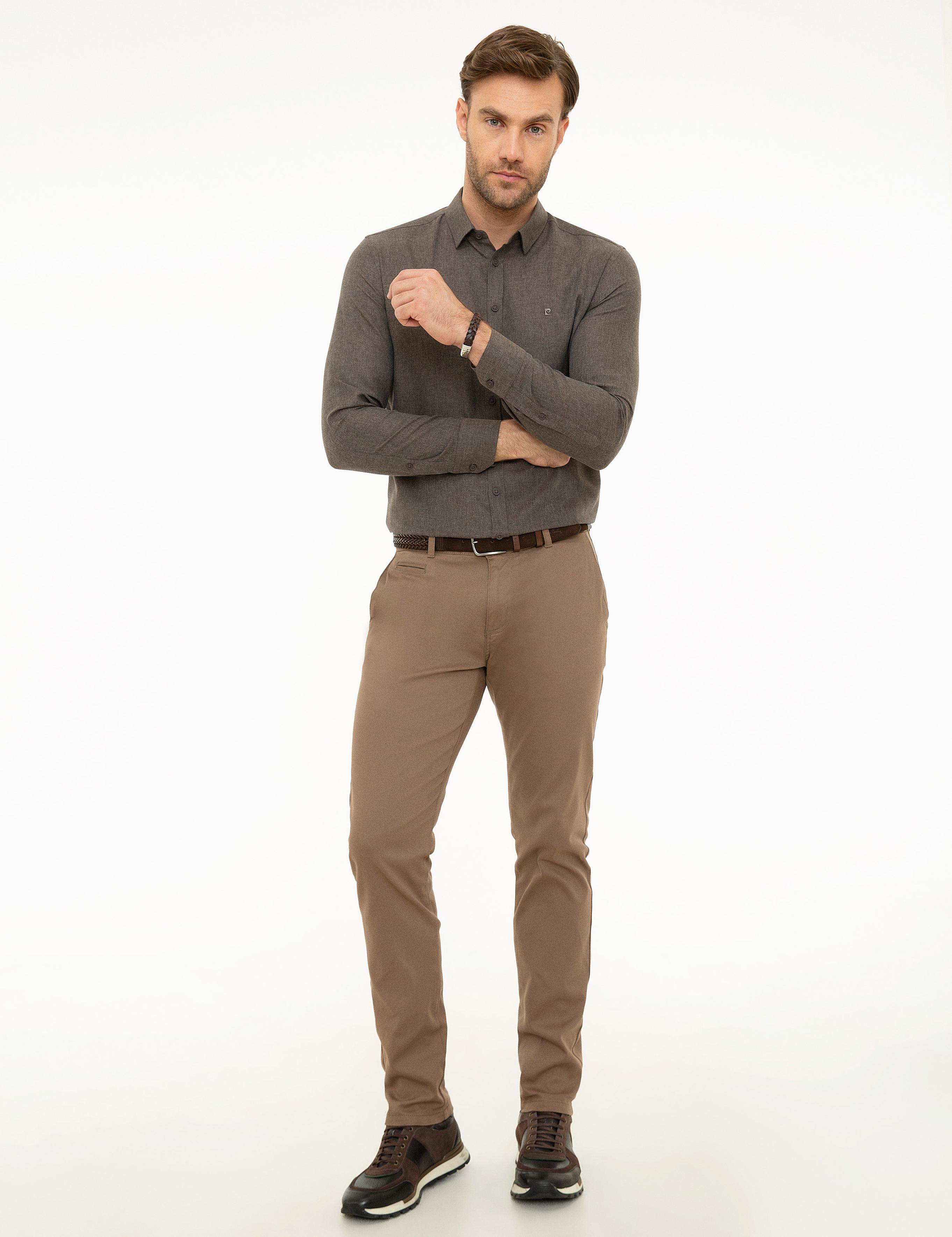 Açık Kahverengi Slim Fit Chino Pantolon