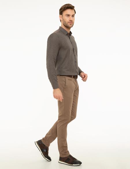 Açık Kahverengi Slim Fit Chino Pantolon - 50224093019