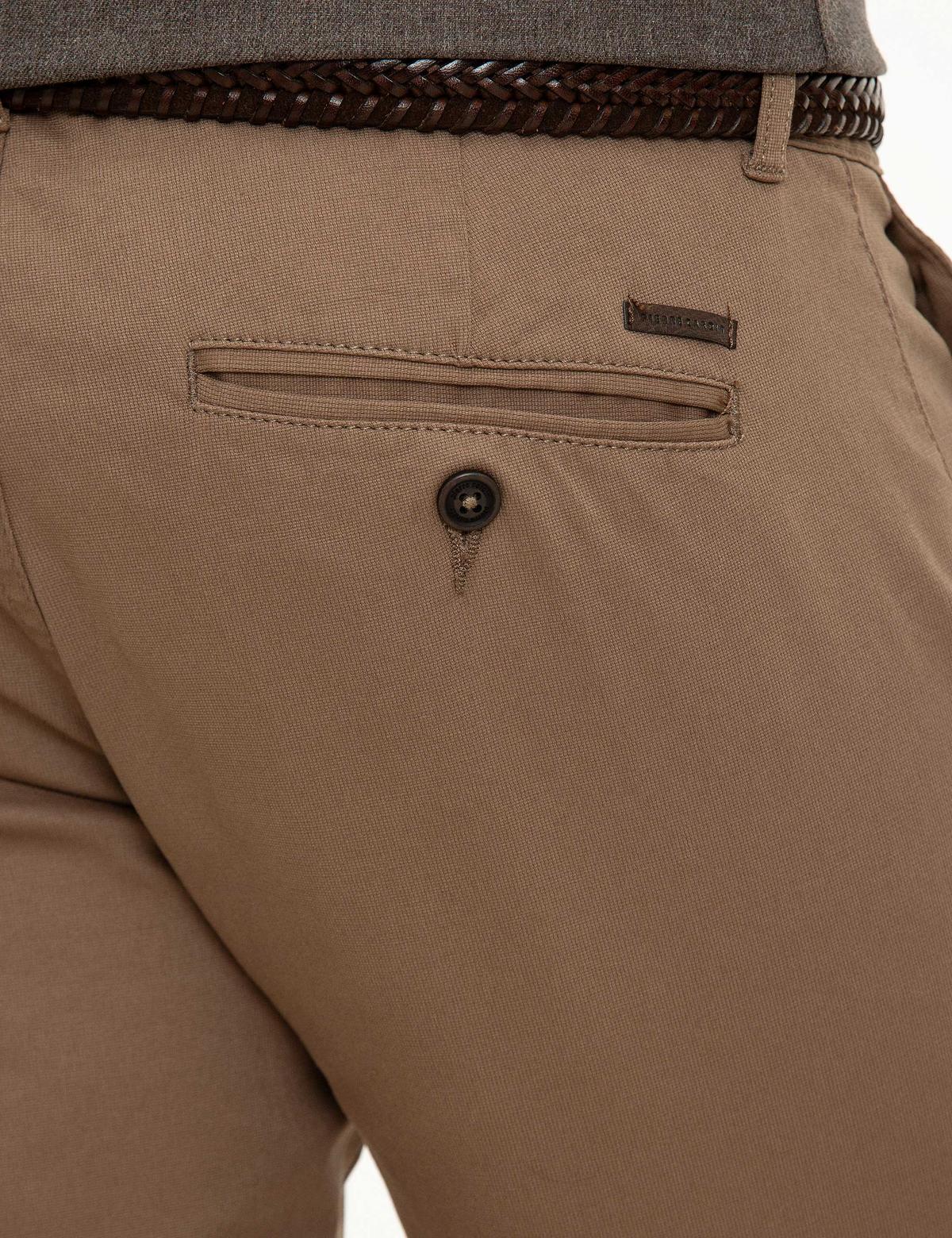 Açık Kahverengi Slim Fit Chino Pantolon - 50224093019