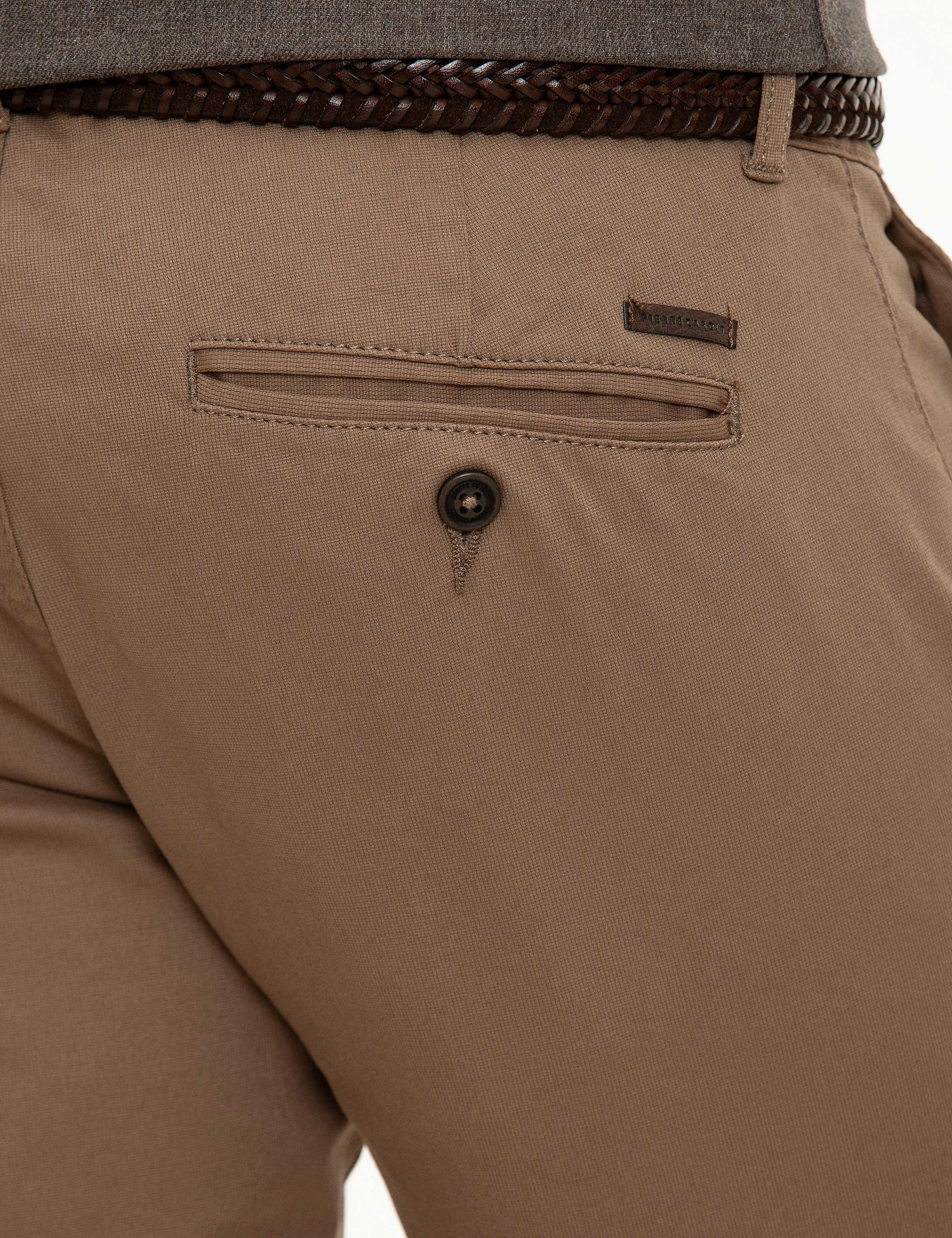 Açık Kahverengi Slim Fit Chino Pantolon - Image 4