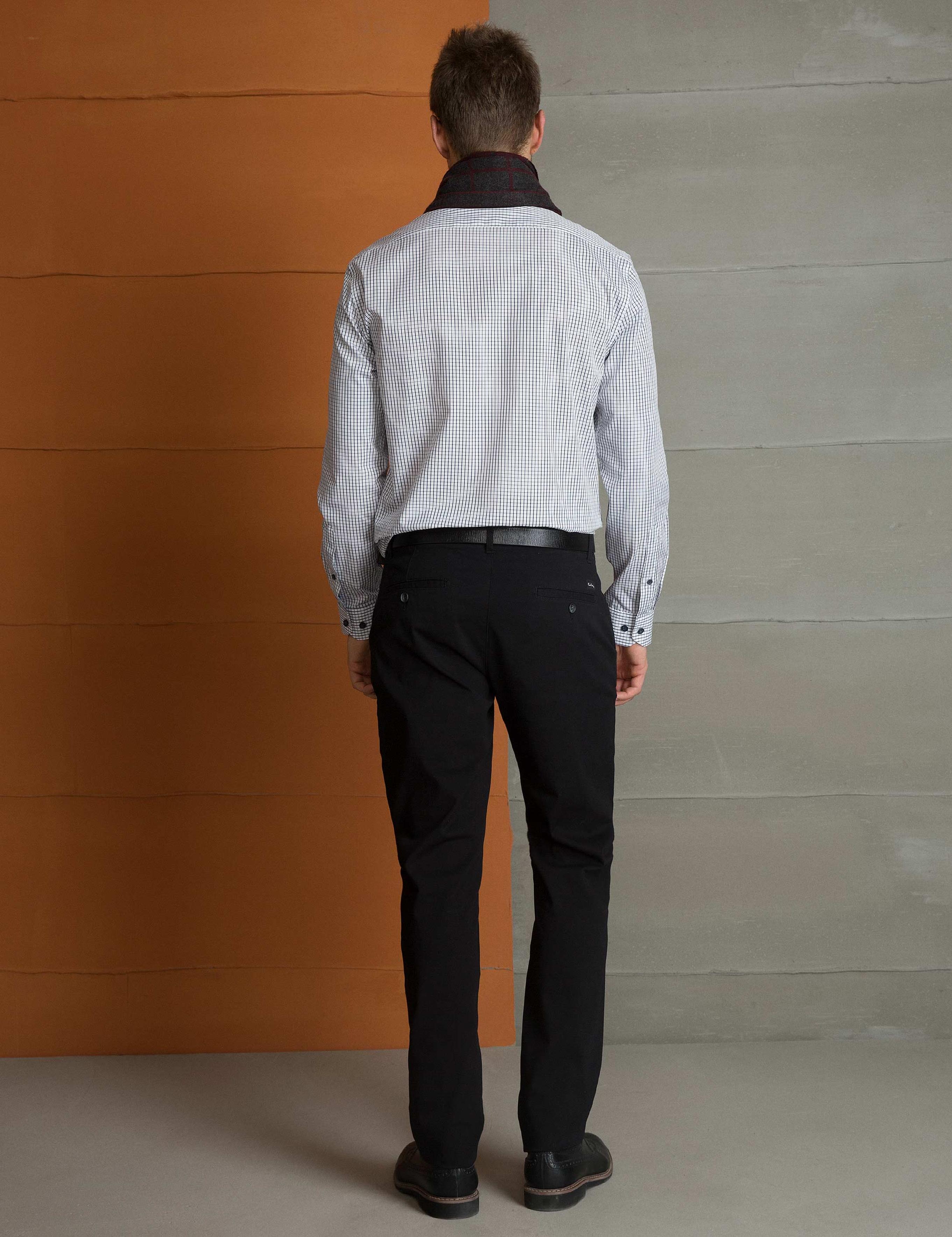 Siyah Slim Fit Chino Pantolon