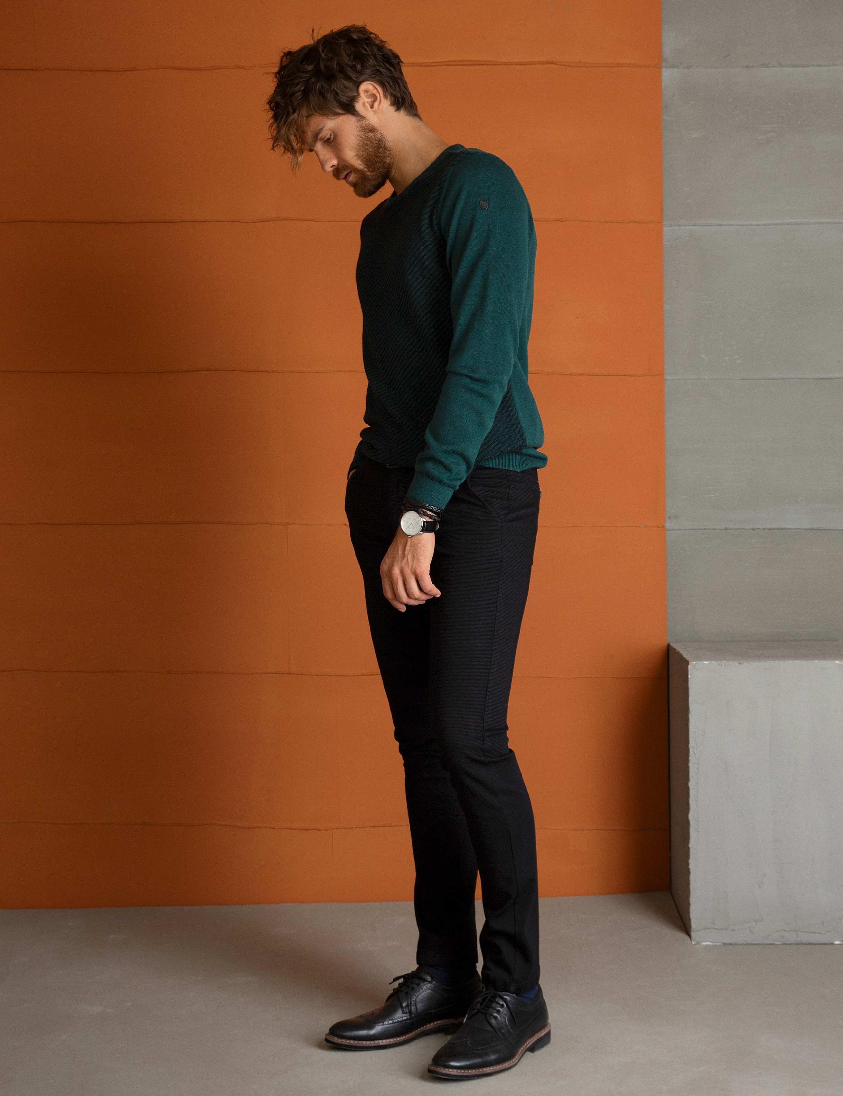 Siyah Slim Fit Chino Pantolon