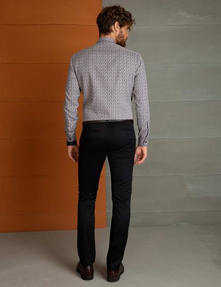 Siyah Slim Fit Kanvas Pantolon - 50194244048