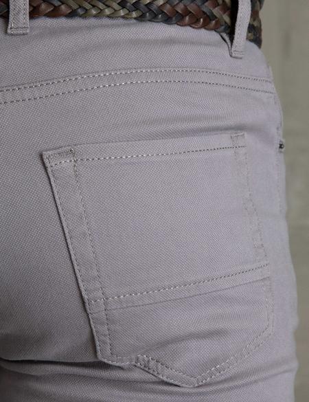 Gri Slim Fit Kanvas Pantolon - 50195903003