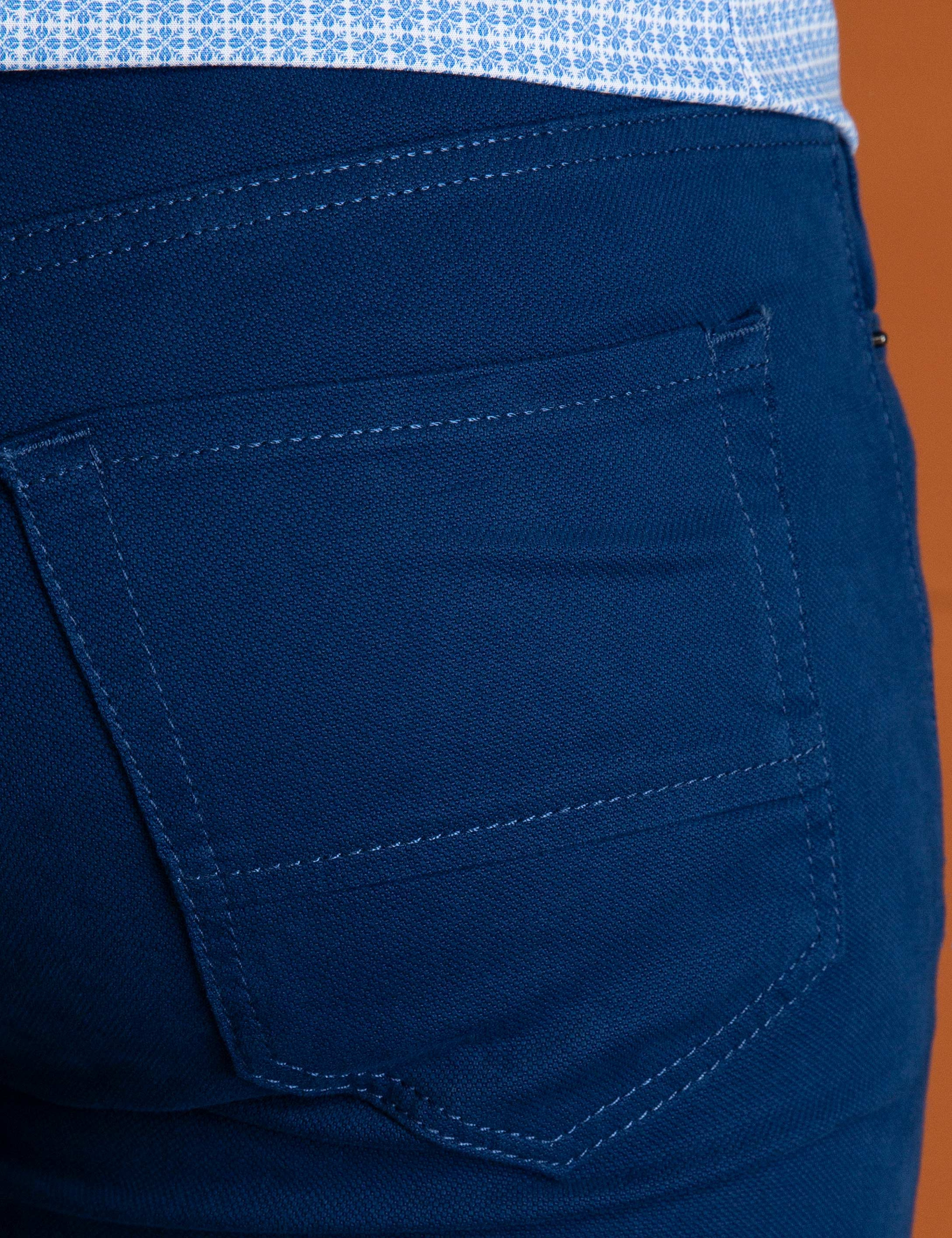 İndigo Slim Fit Kanvas Pantolon