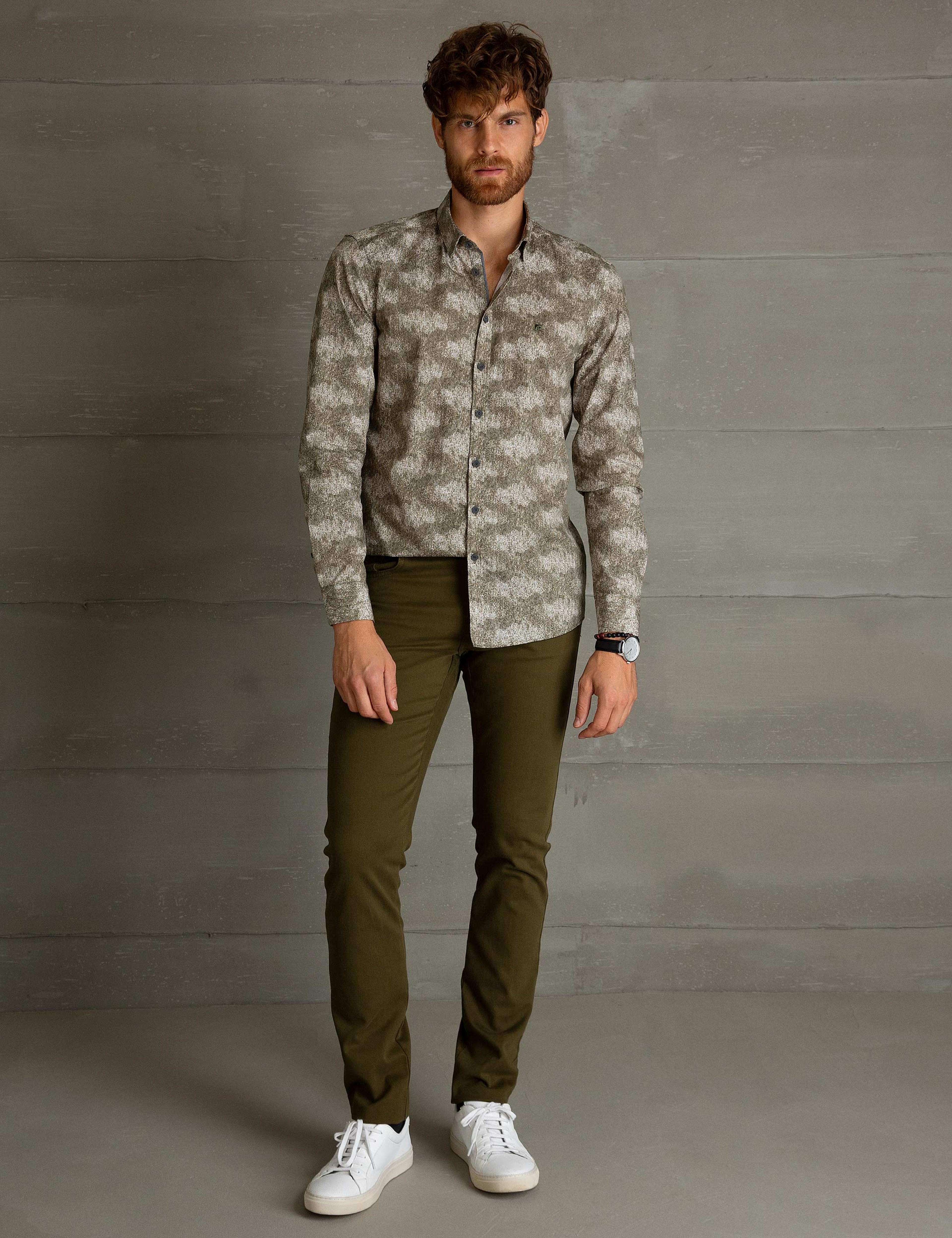 Koyu Yeşil Slim Fit Chino Pantolon