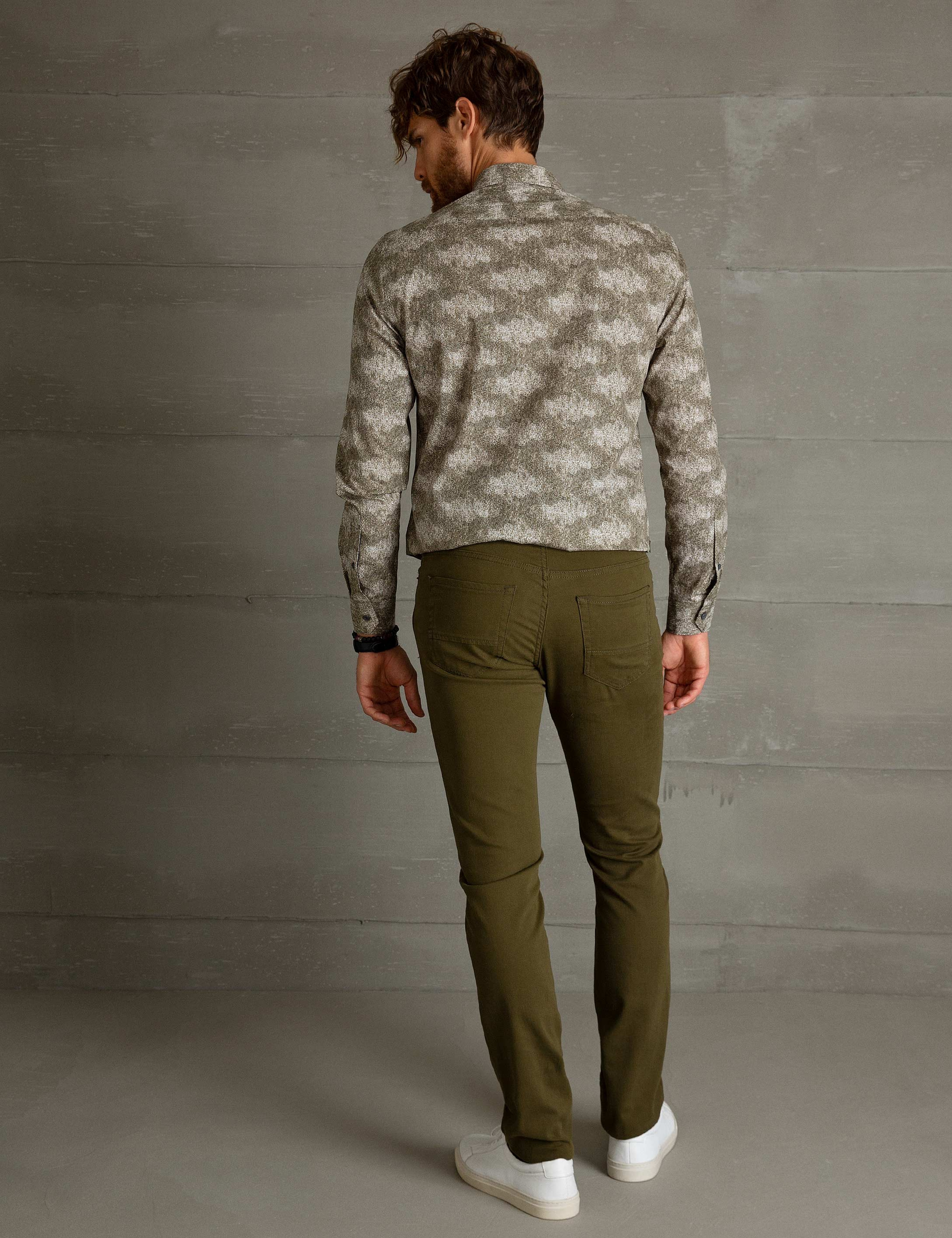 Koyu Yeşil Slim Fit Chino Pantolon