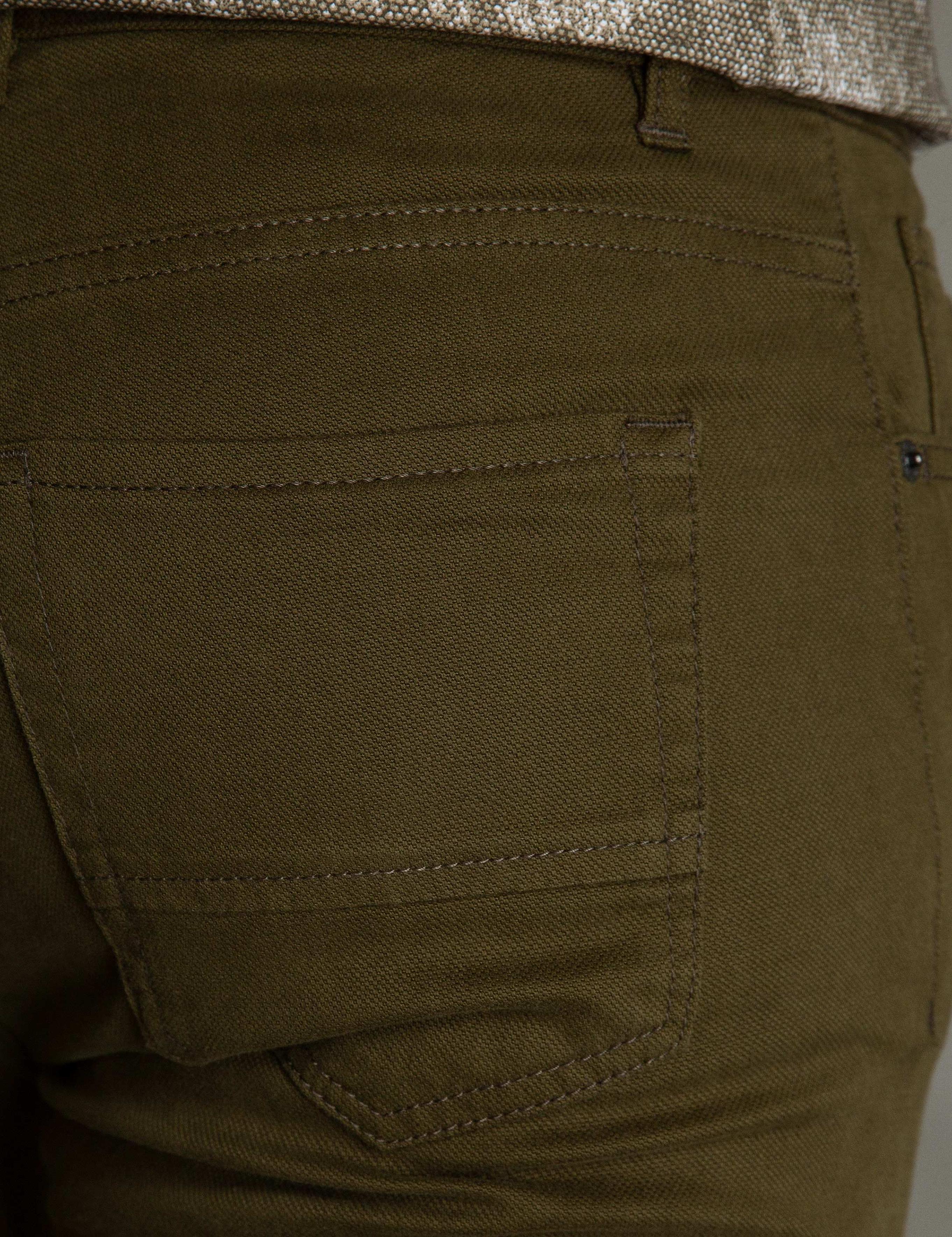 Koyu Yeşil Slim Fit Kanvas Pantolon