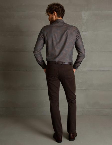 Kahverengi Slim Fit Chino Pantolon - 50195903099