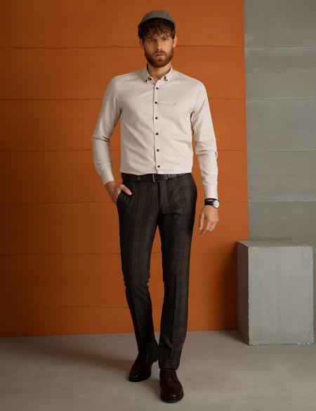 Kahverengi Slim Fit Pantolon - 50194513035