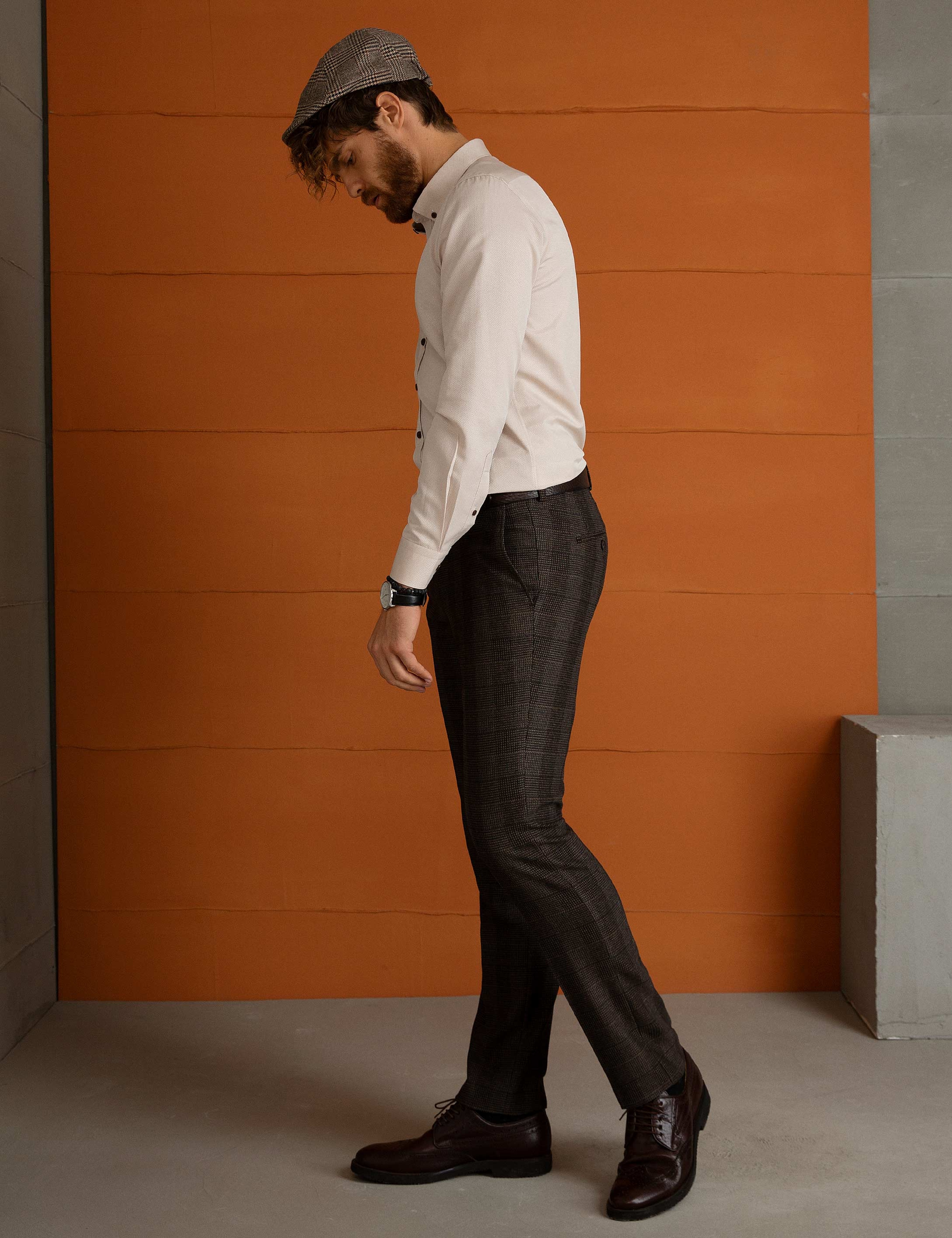 Kahverengi Slim Fit Pantolon - Image 2