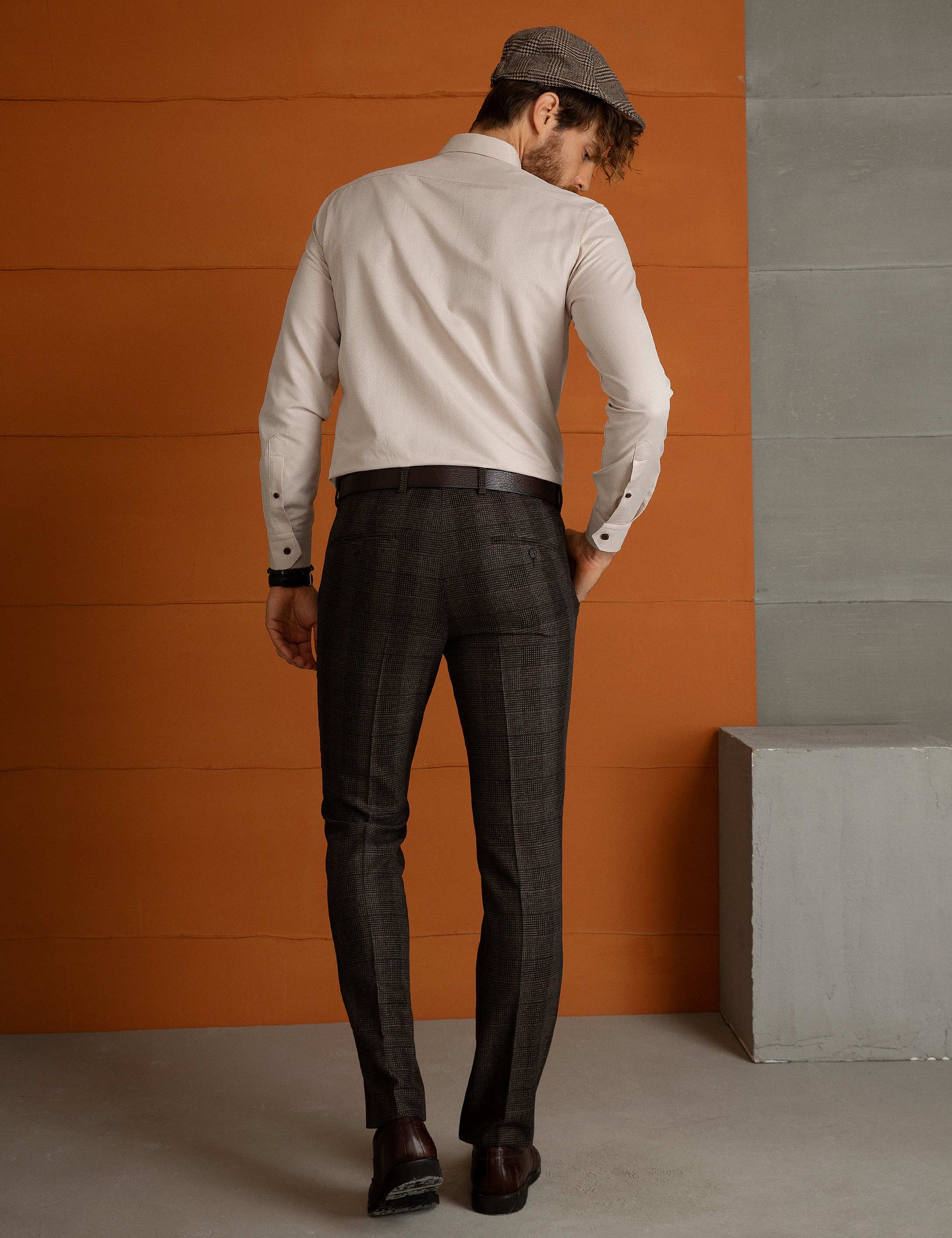 Kahverengi Slim Fit Pantolon - Image 3