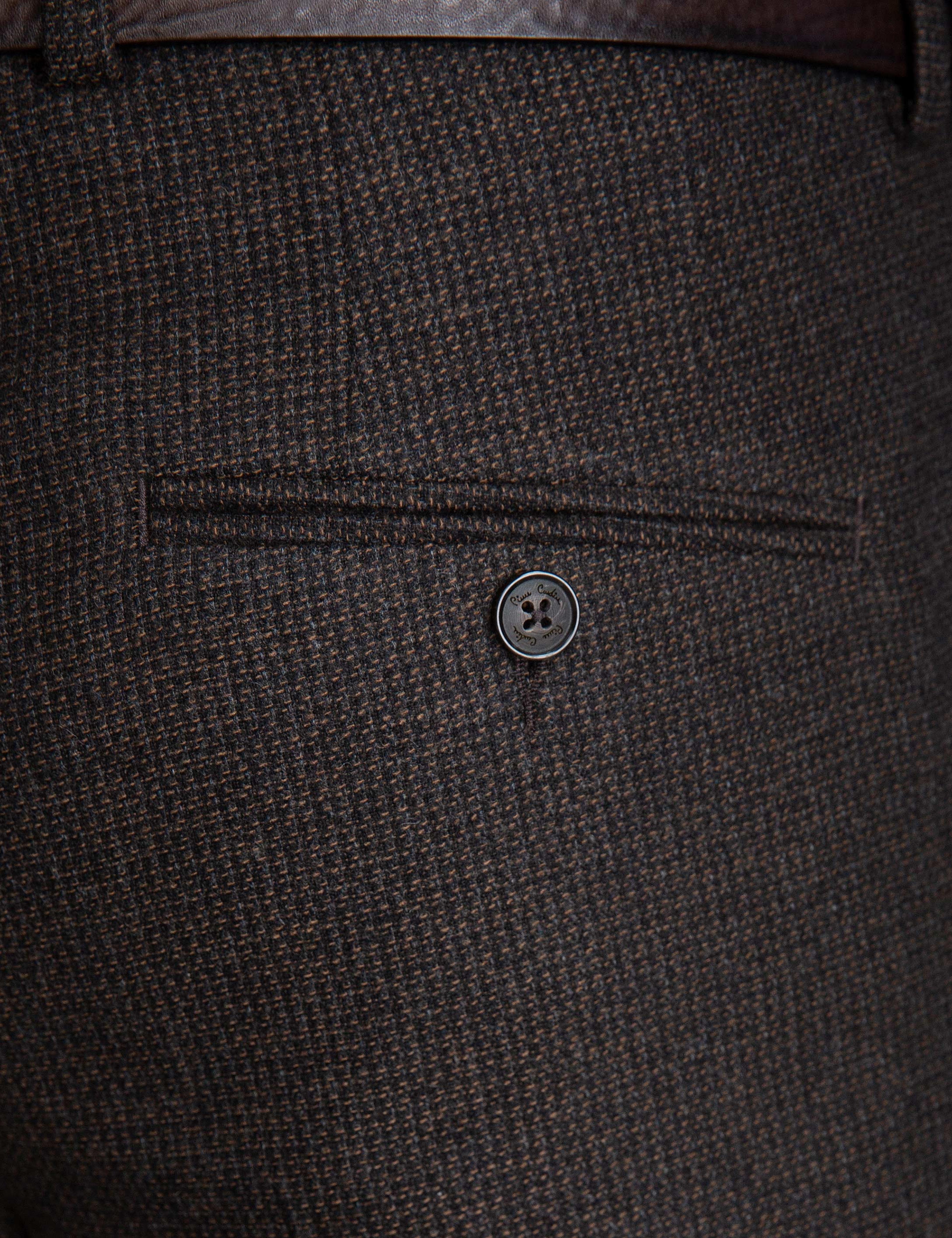 Kahverengi Ekstra Slim Fit Pantolon - Image 4
