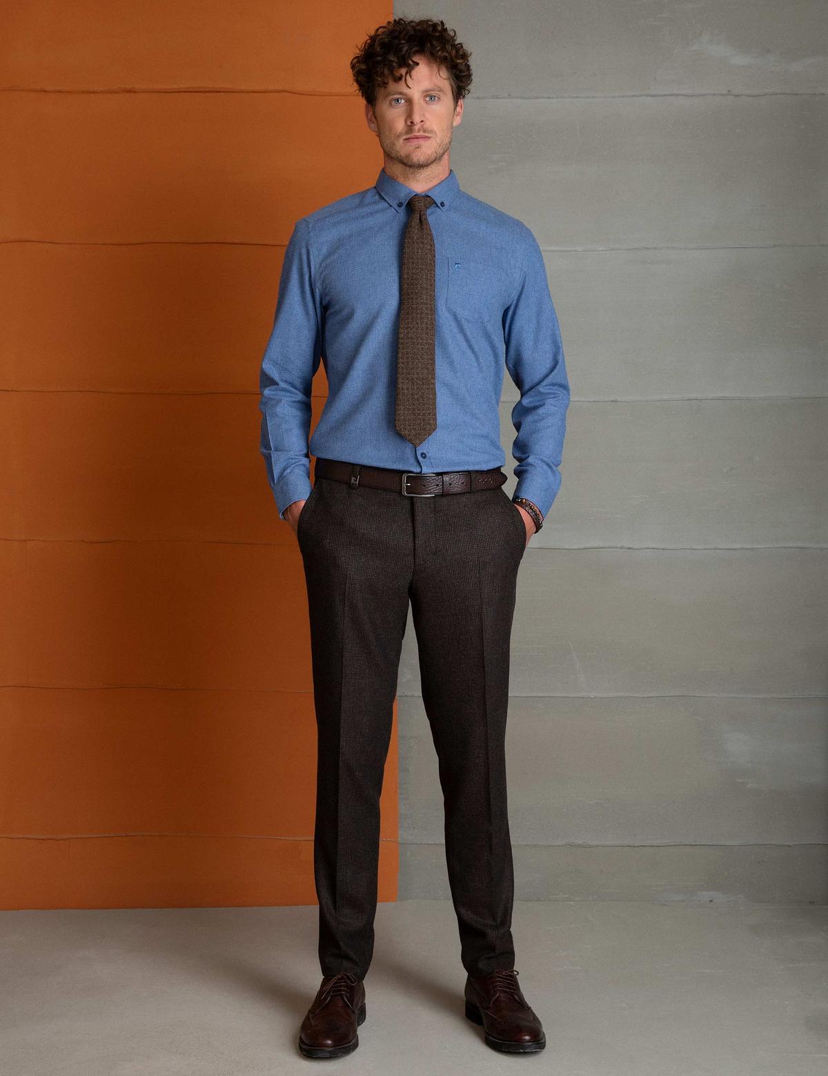 Kahverengi Ekstra Slim Fit Pantolon - 50194523036