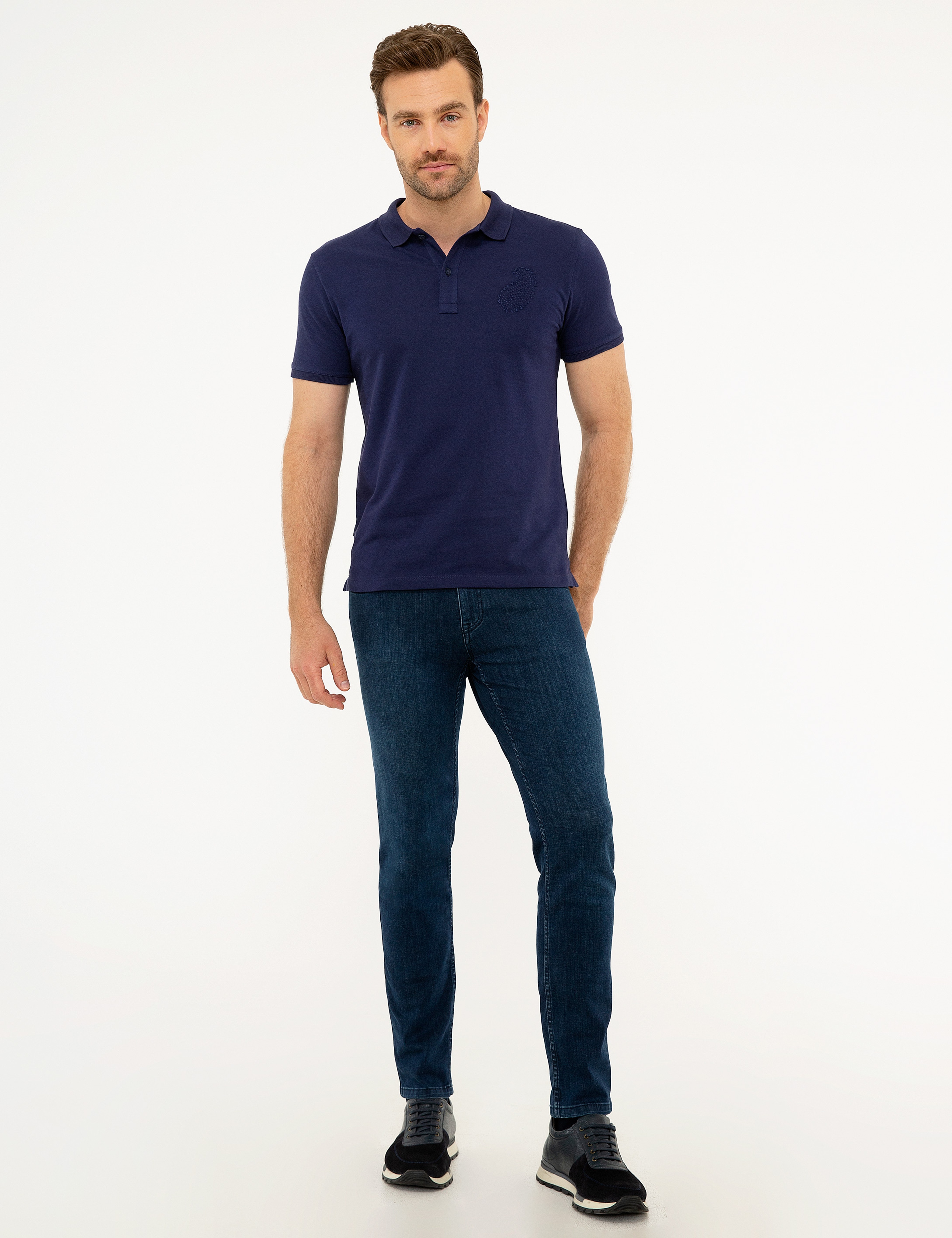 Lacivert Slim Fit Tişört - Image 4