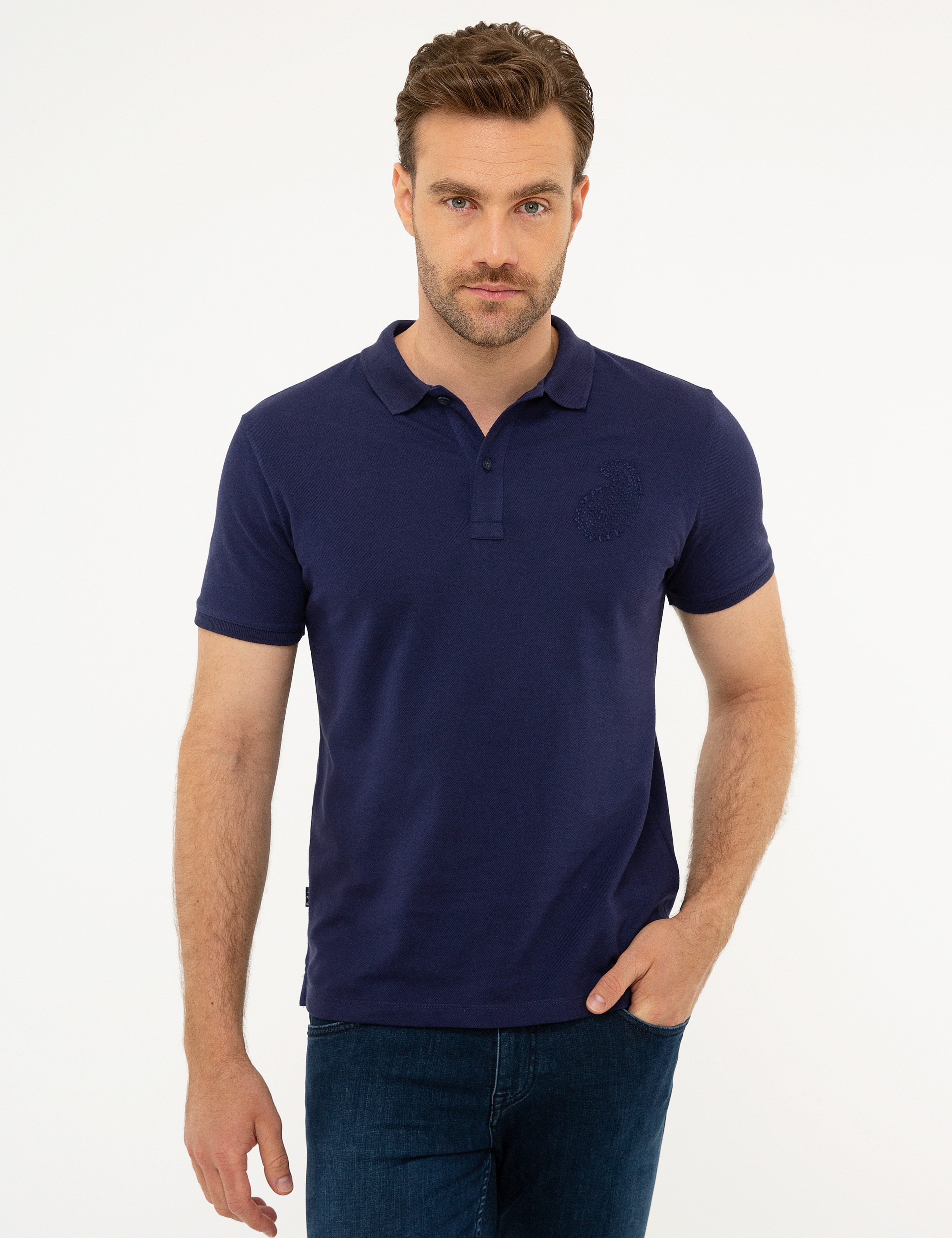 Lacivert Slim Fit Tişört - Image 2