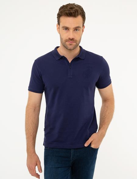 Lacivert Slim Fit Tişört - 50223966002