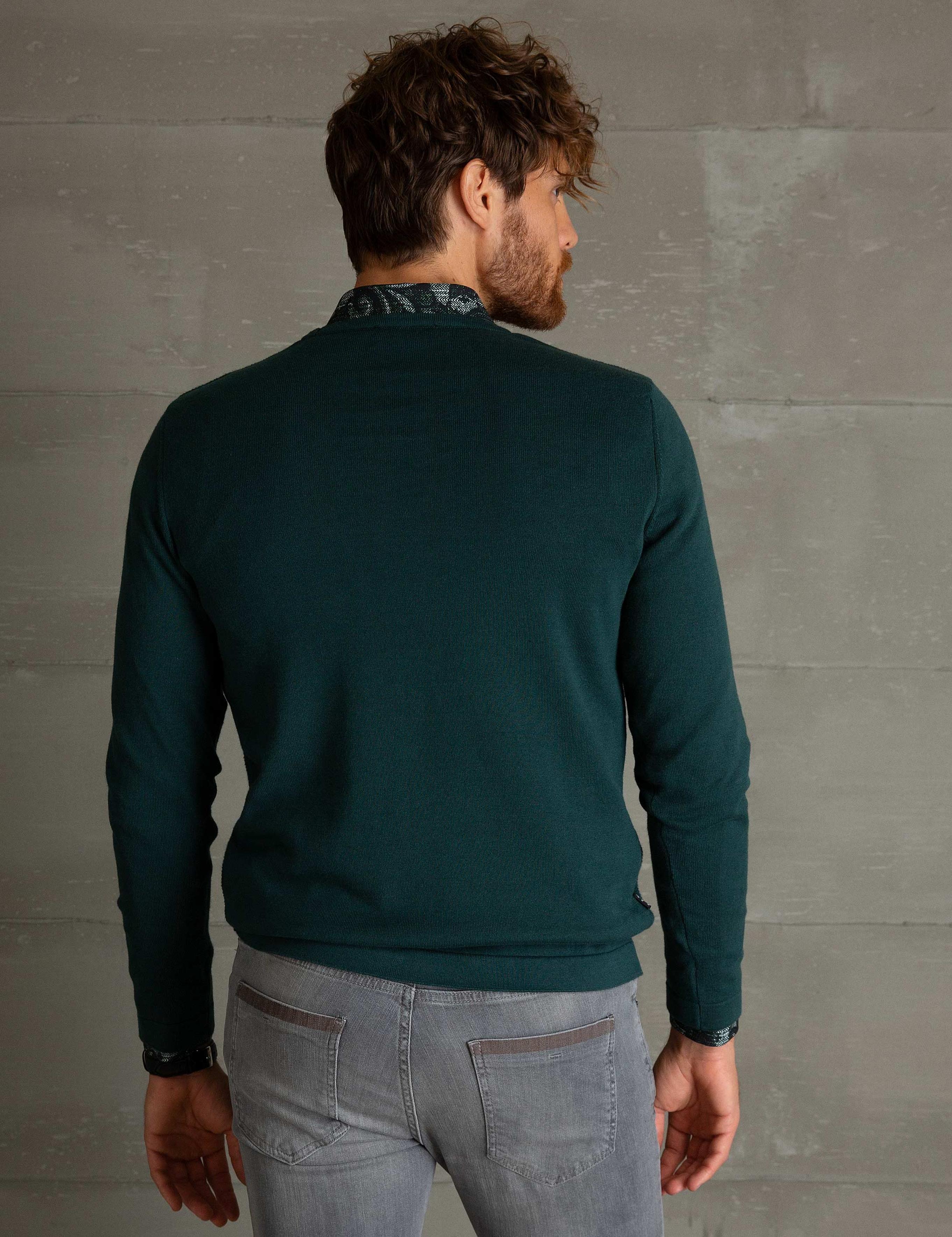 Yeşil Slim Fit Triko Kazak