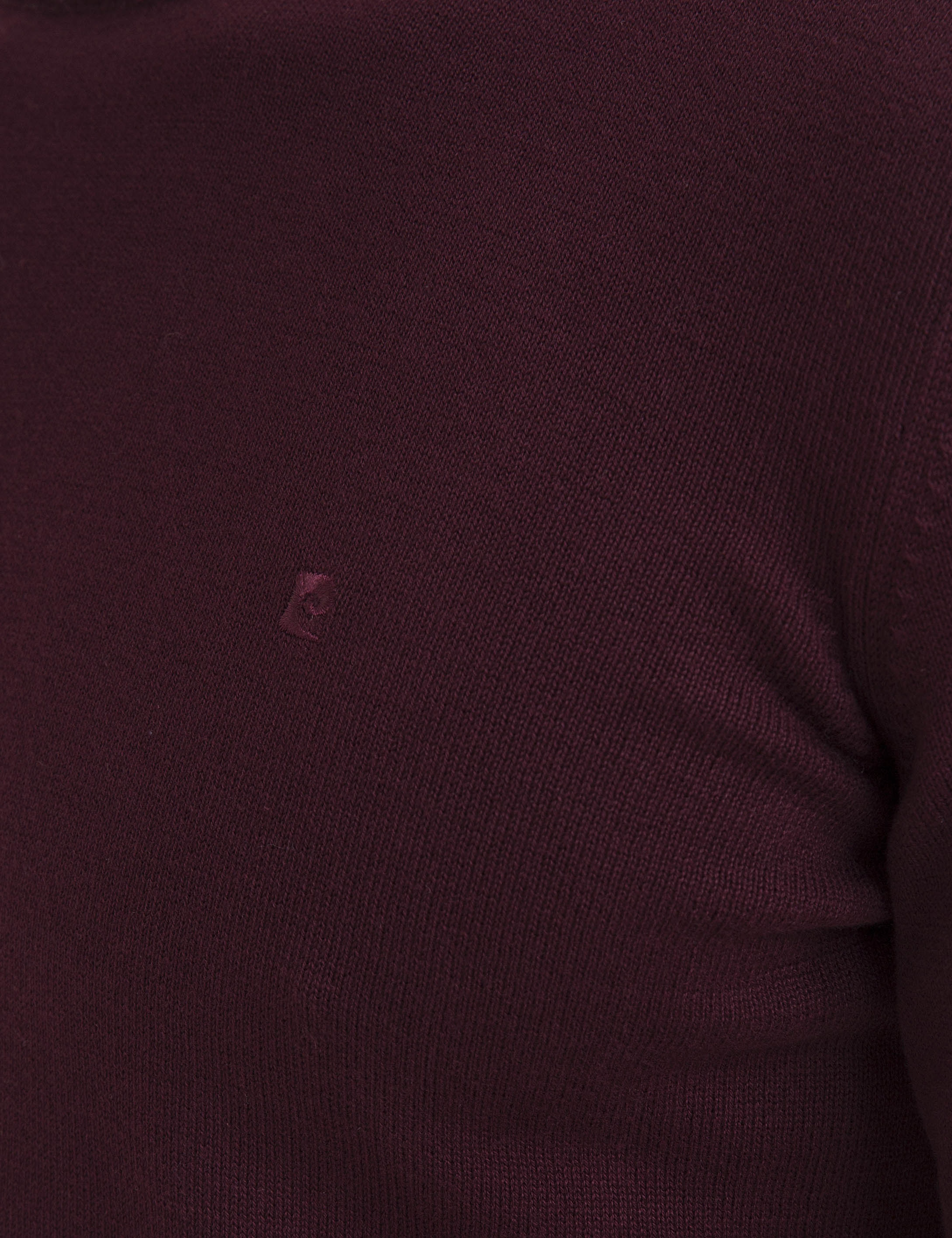 Bordo Slim Fit Bisiklet Yaka Basic Triko Kazak - Image 3