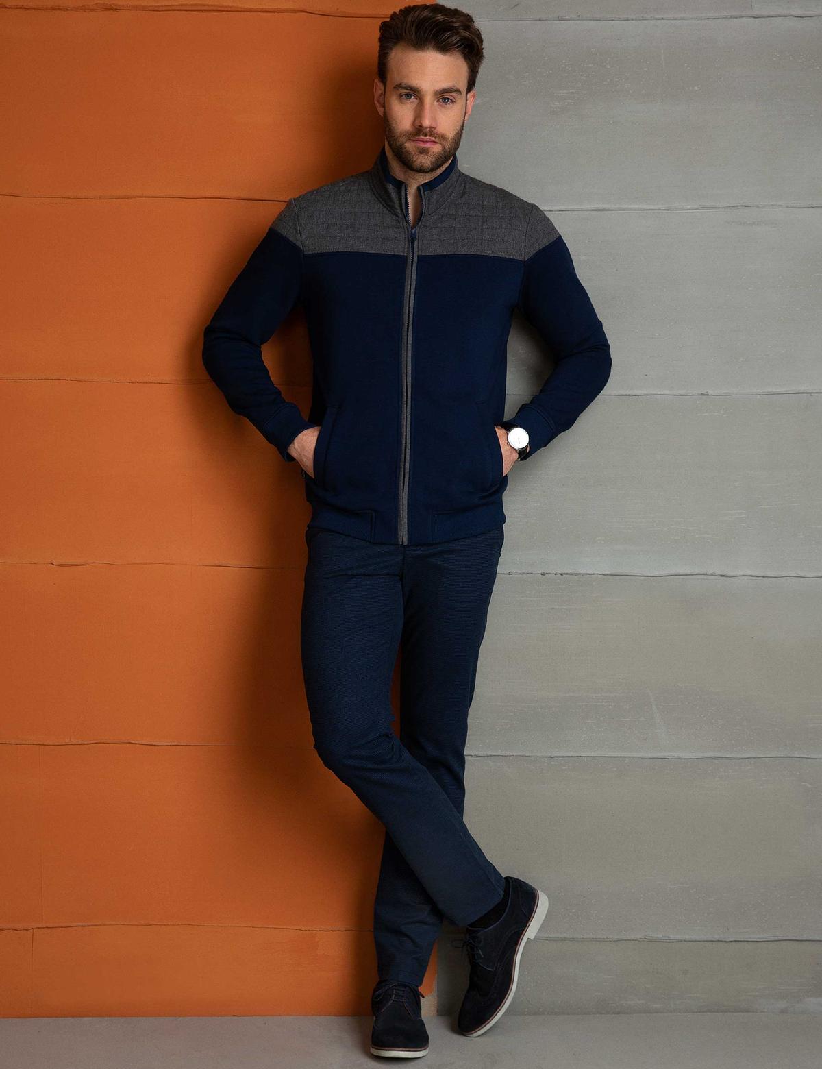 Lacivert Slim Fit Sweatshirt - 50200358001