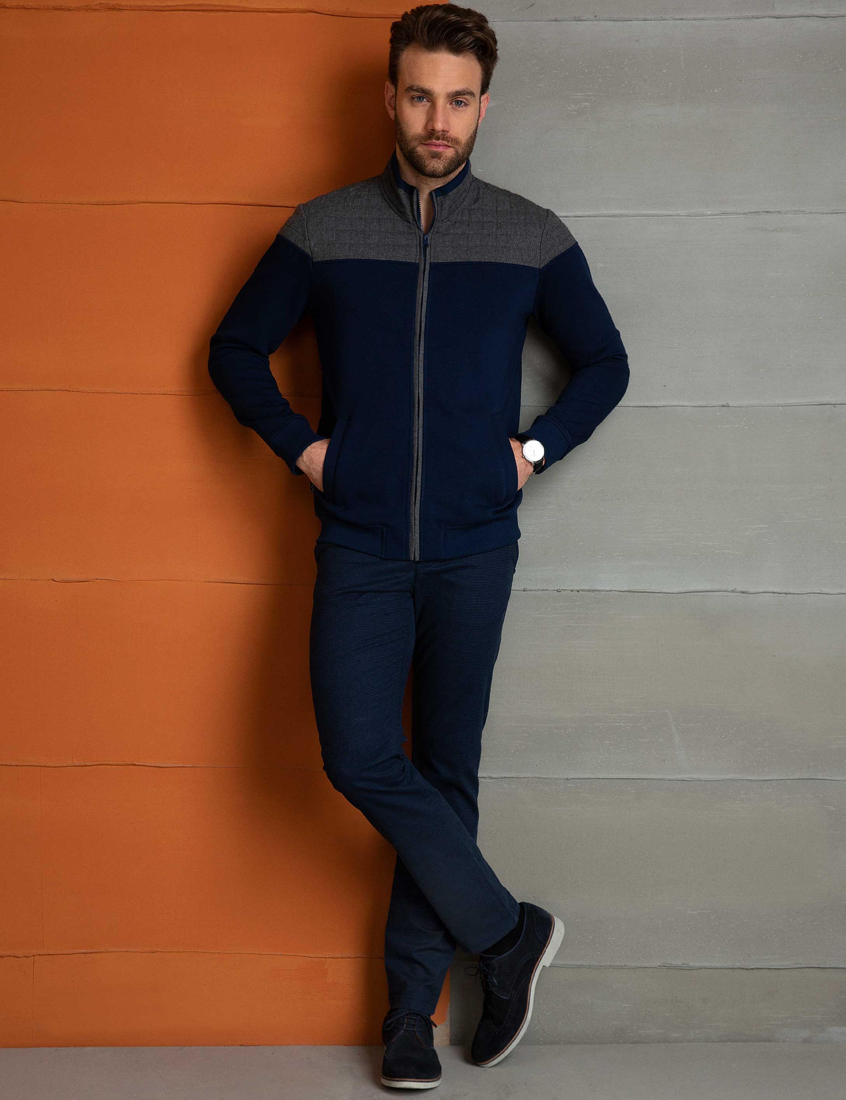 Lacivert Slim Fit Sweatshirt