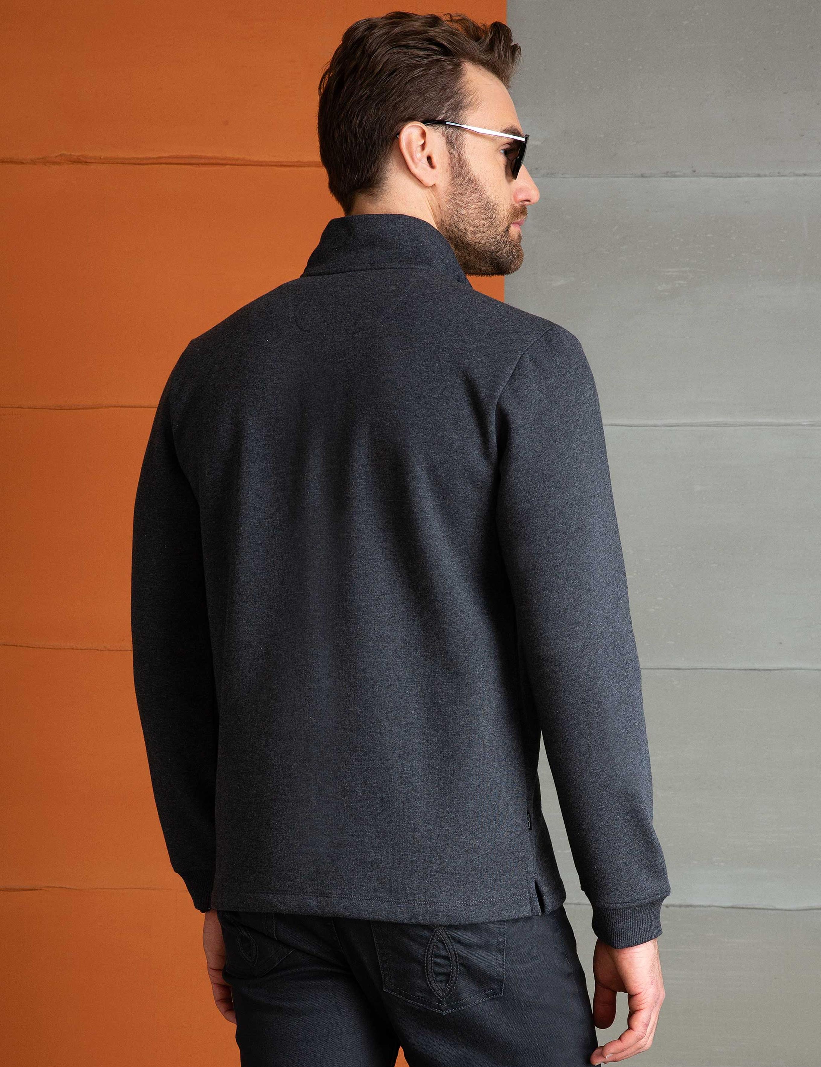 Antrasit Melanj Standart Fit Sweatshirt