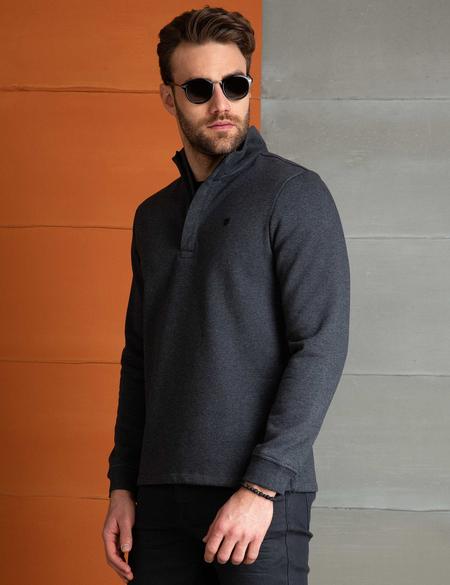 Antrasit Melanj Standart Fit Sweatshirt - 50200359001